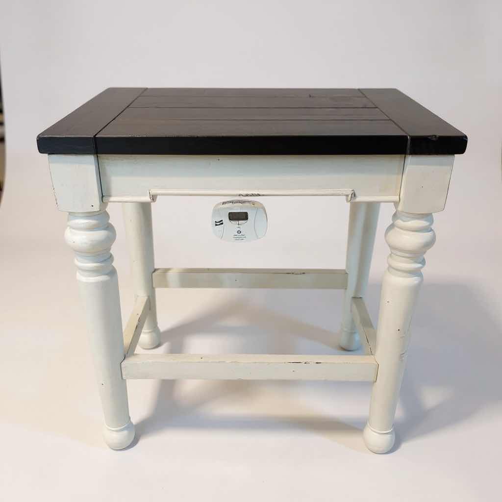 Photo 1 of FARMHOUSE OFF WHITE SIDE TABLE OR SEAT 21" X 14" H 24"