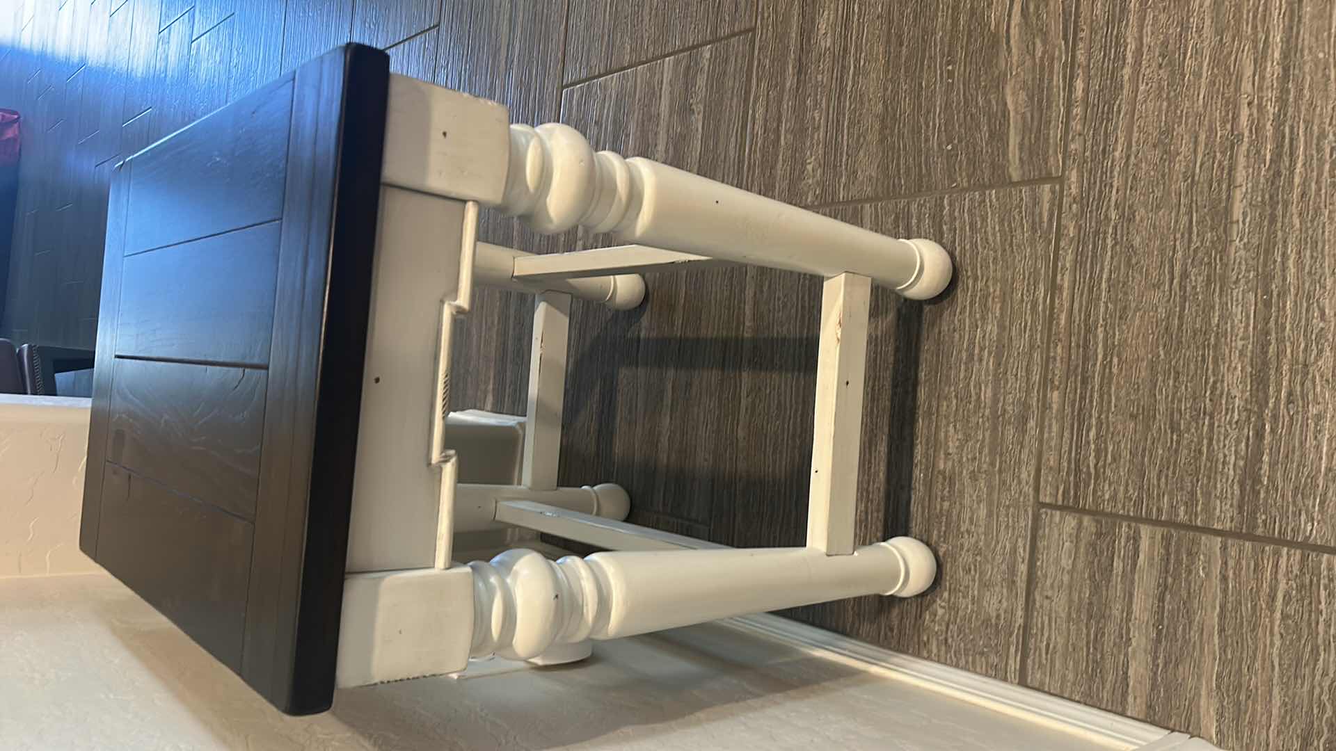 Photo 1 of FARMHOUSE OFF WHITE SIDE TABLE OR SEAT 21" X 14" H 24"