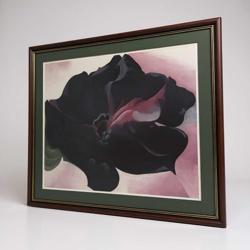 Photo 1 of WOOD FRAMED PRINT "PETUNIA" BY GEORGIA O'KEEFFE 37" X 31"
