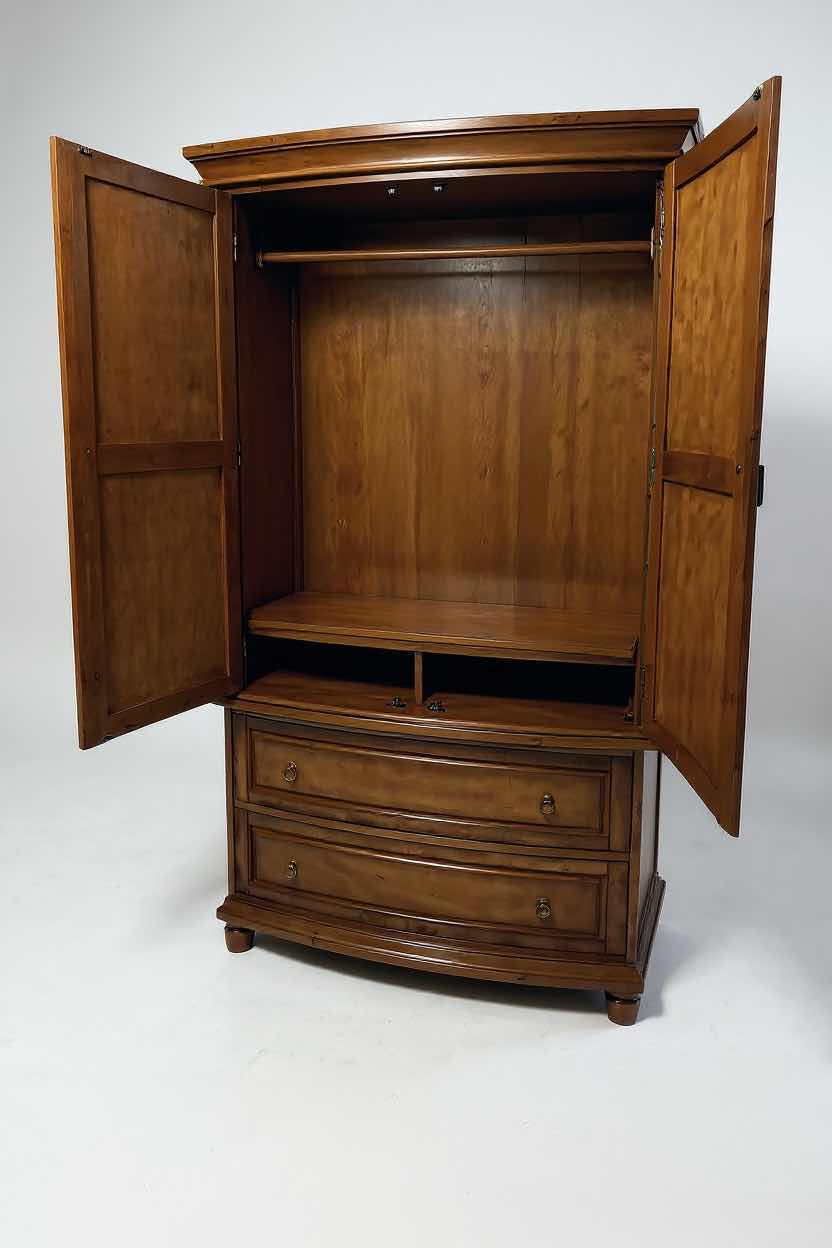 Photo 1 of CHERRY TRADITIONAL BRITISH IMPERIAL STYLE 52" MEDIA ARMOIRE
48"X 19"