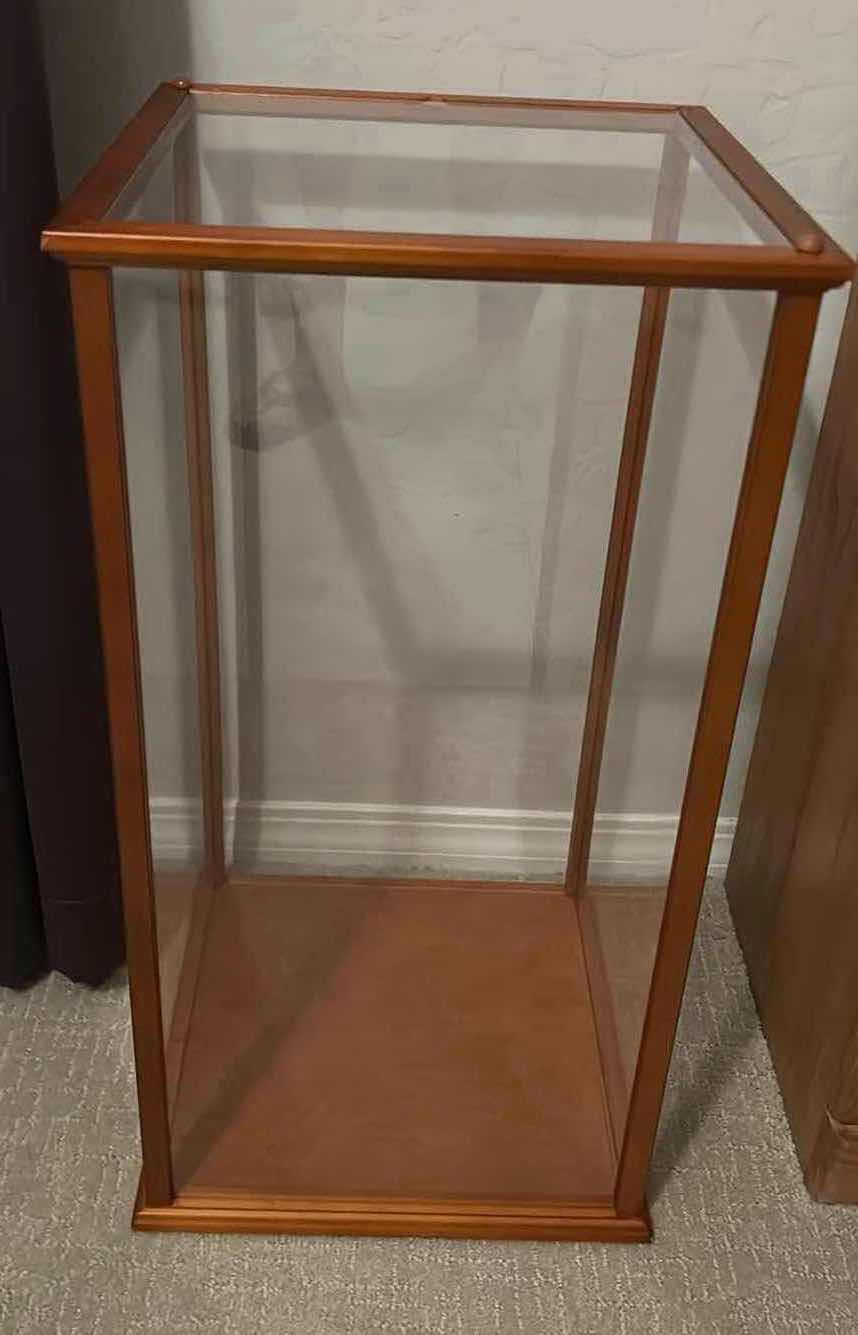 Photo 1 of WOODEN PLASTIC CURIO BOX 12"X 24"