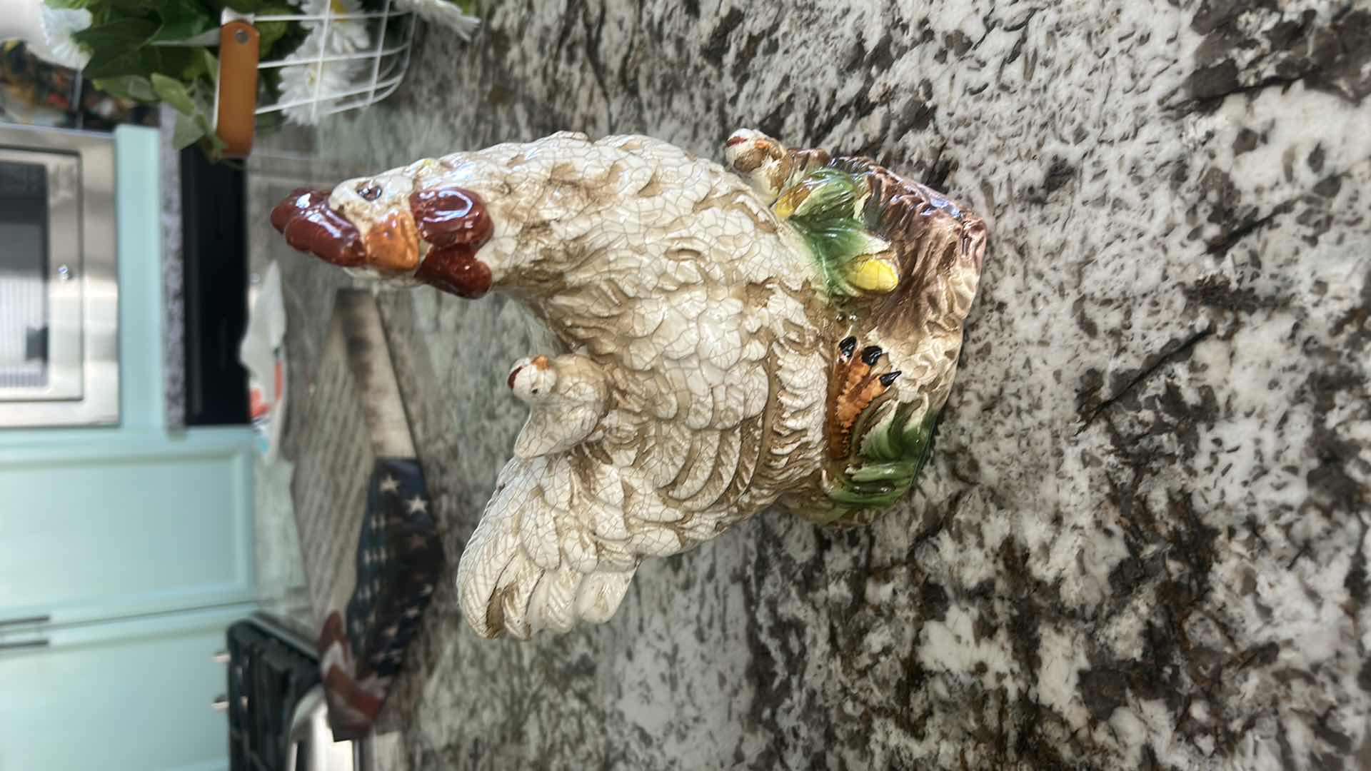 Photo 1 of 3 CERAMIC BIRD FIGURINES TALLEST H12”