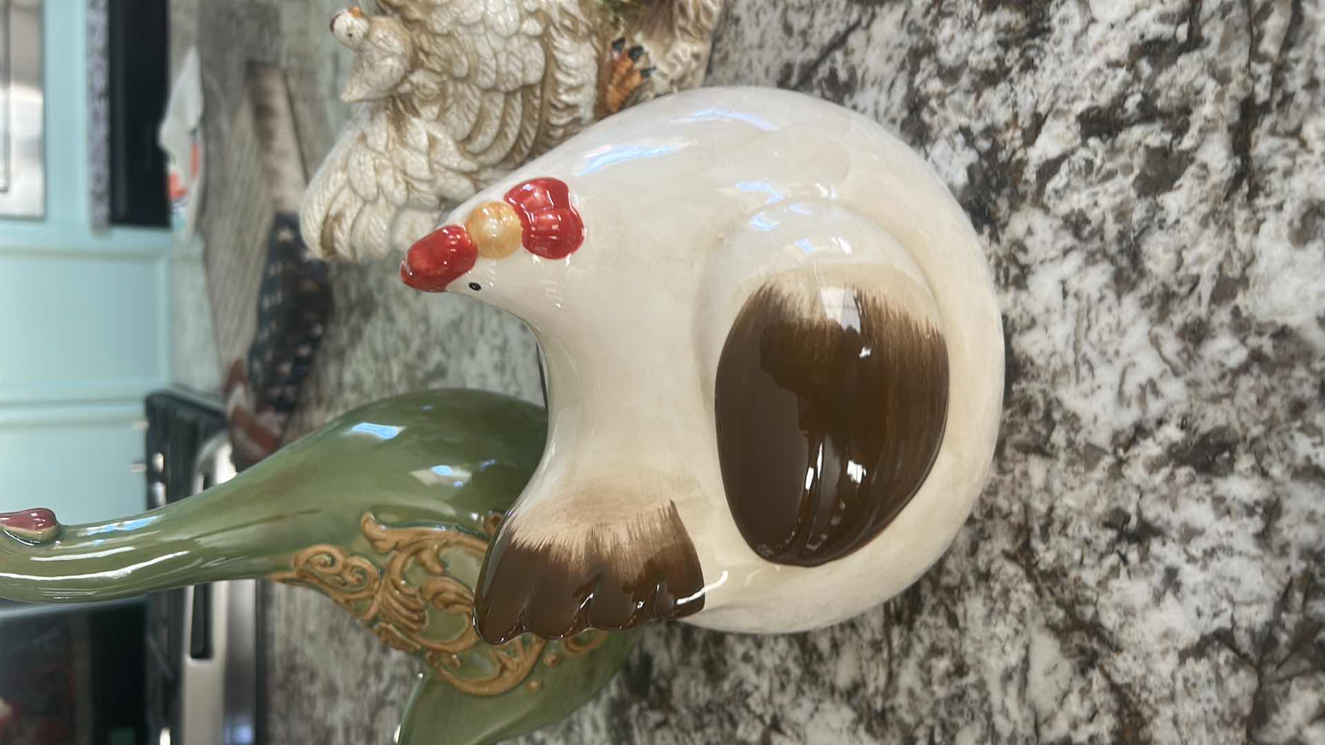 Photo 1 of 3 CERAMIC BIRD FIGURINES TALLEST H12”