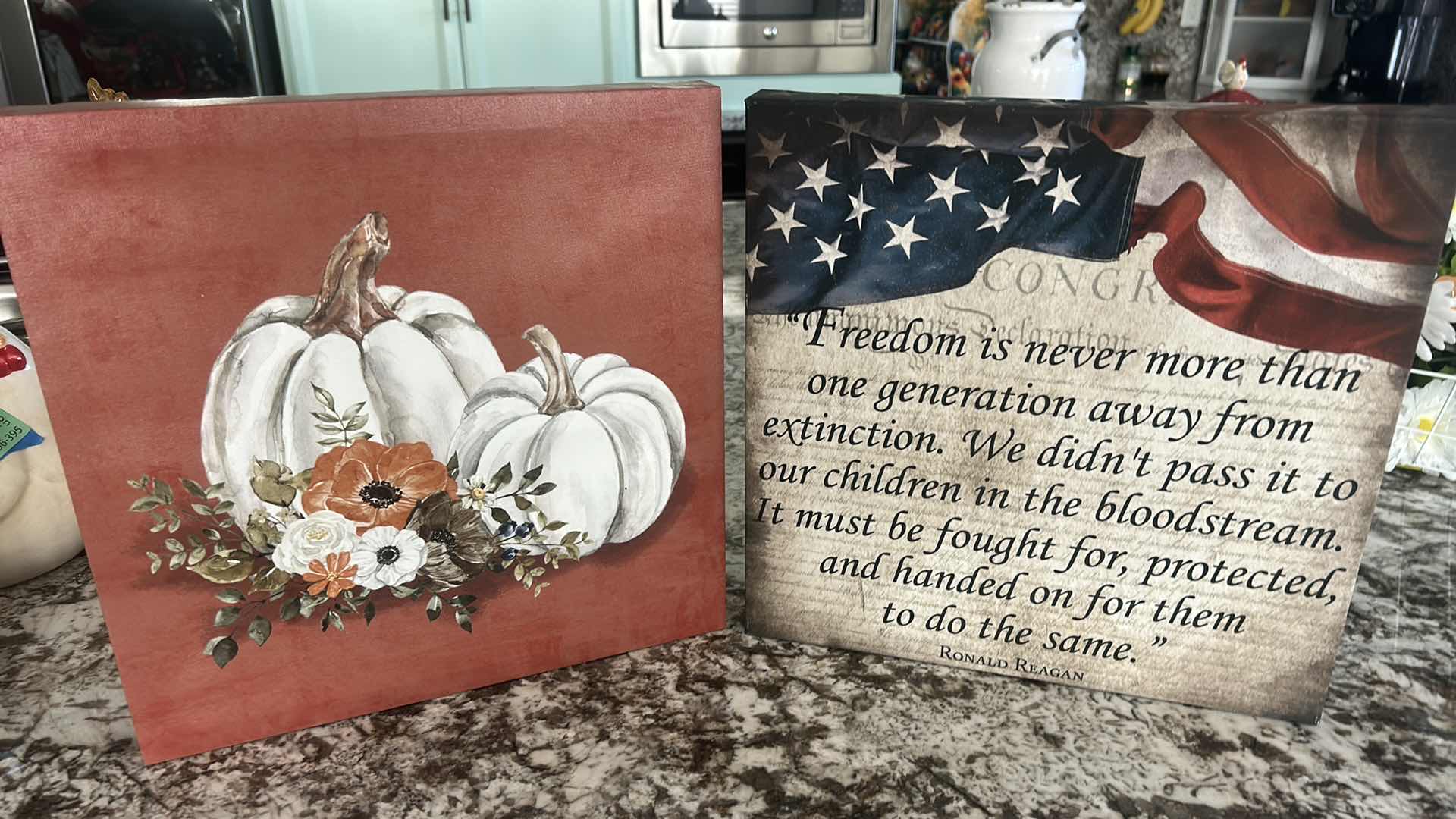 Photo 1 of 4 PC HOME DECOR AND FAUX FLOWERS (ARTWORK 12” X 12”)