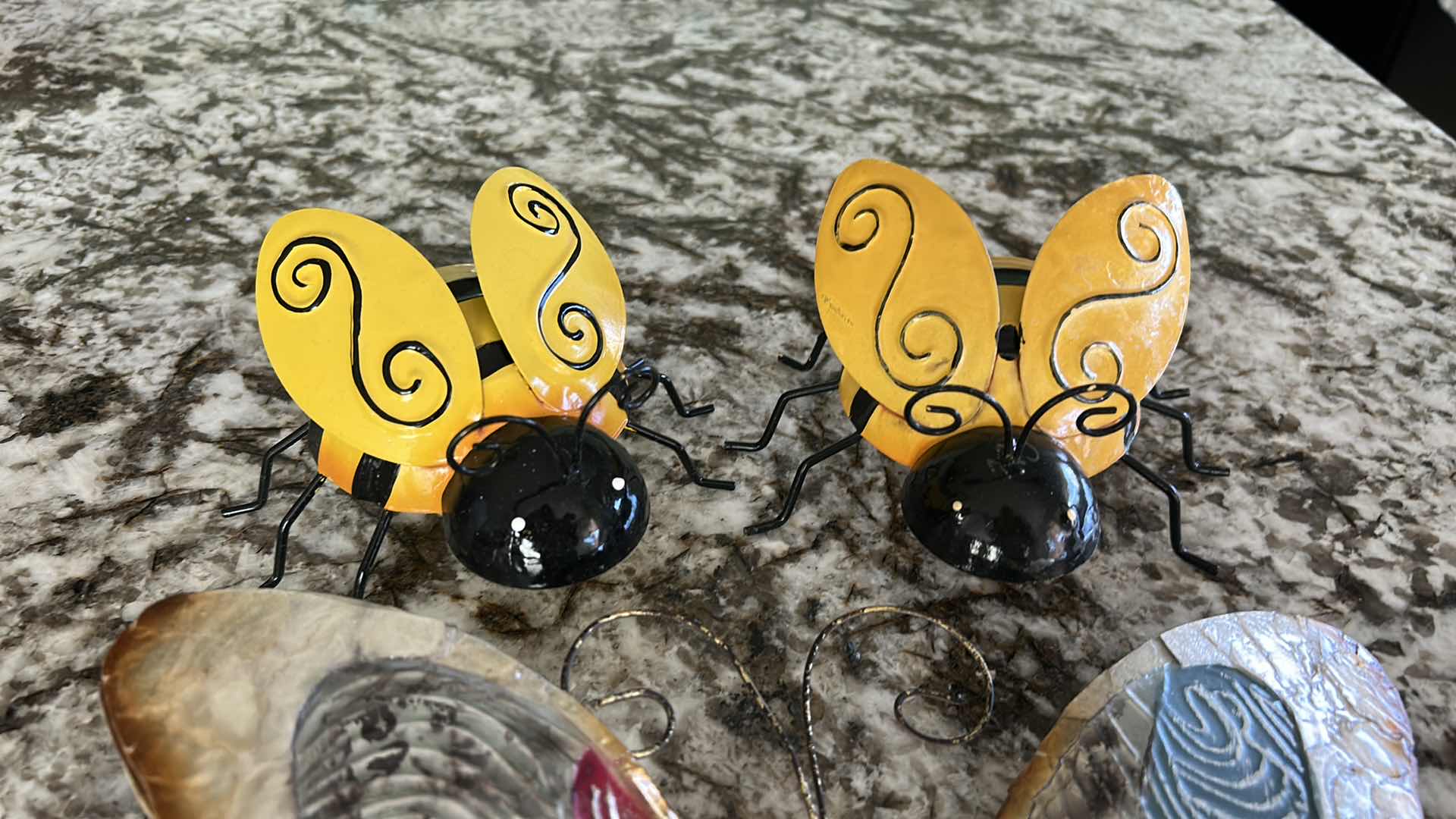 Photo 1 of 2 METAL BUMBLEBEES & BUTTERFLY 12” x 12”