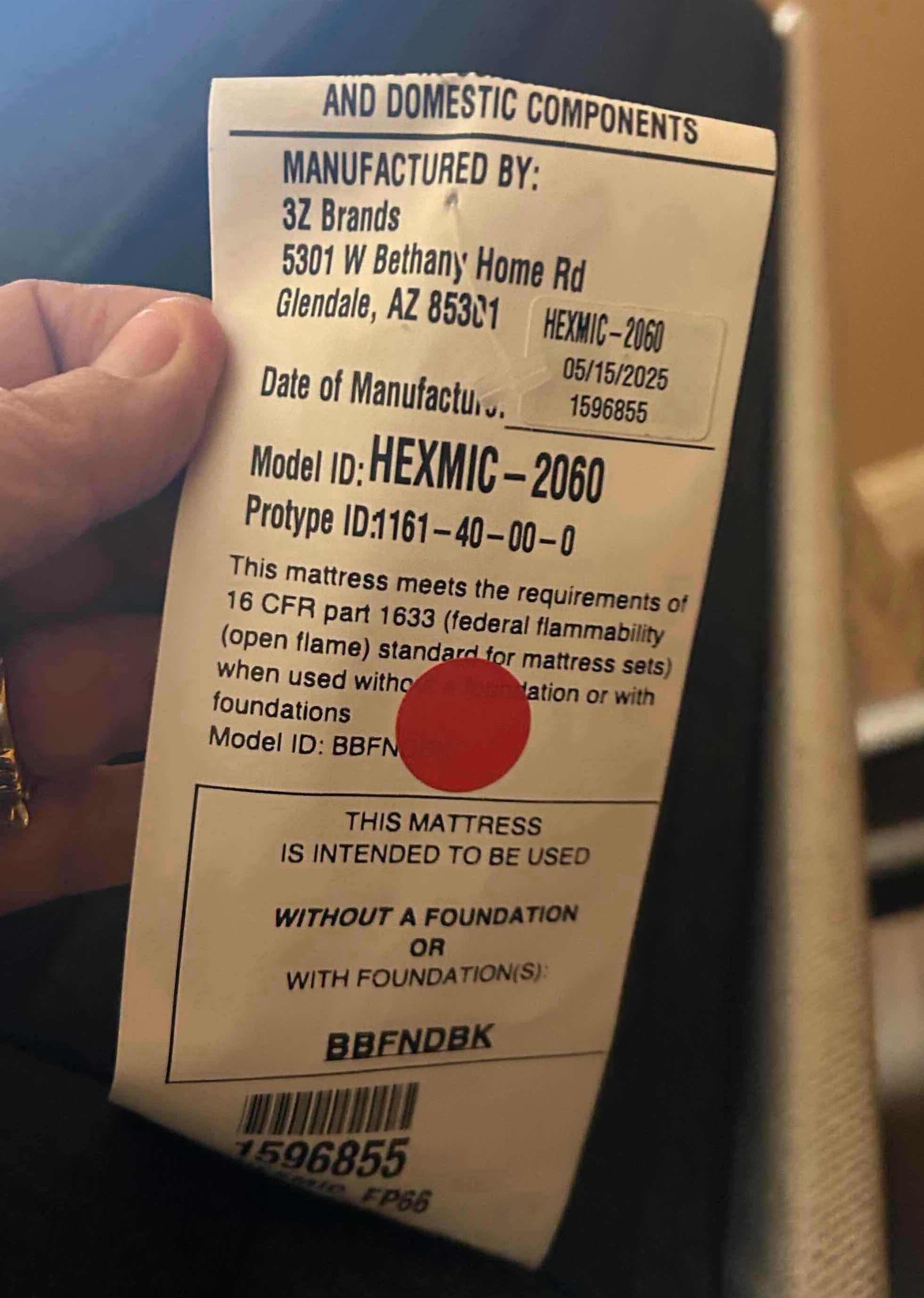 Photo 1 of CAL KING HEIRLOOM PILLOW TOP MATTRESS W ELECTRIC BASE & REMOTE