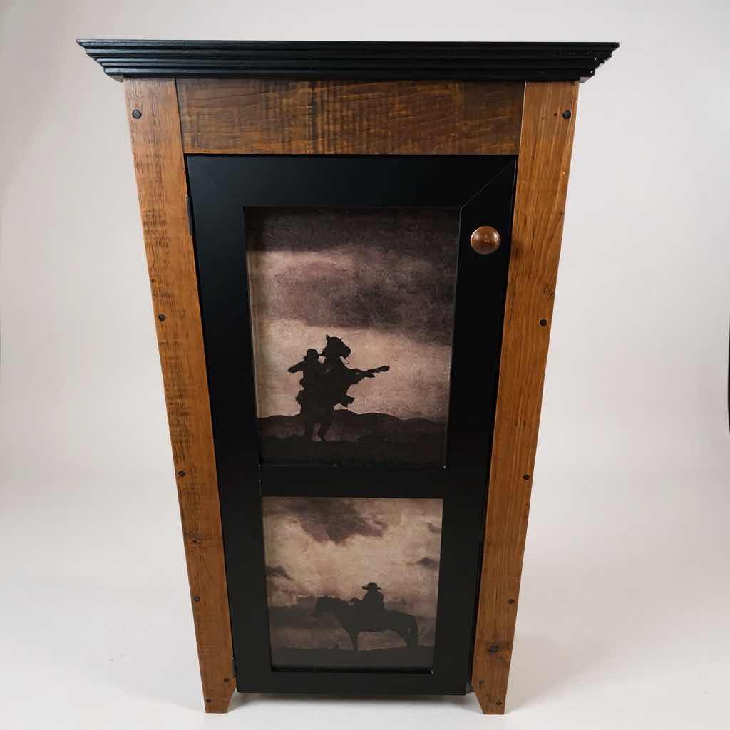 Photo 1 of KNOTTY PINE COWBOY DREAMS CABINET 23" X 14" H 48"