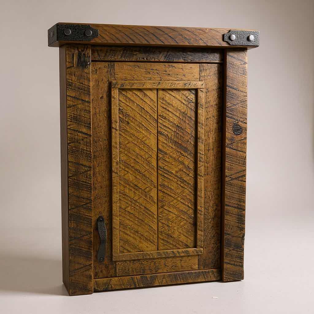 Photo 1 of BARNWOOD WALL CABINET 19" X 7" H 29"