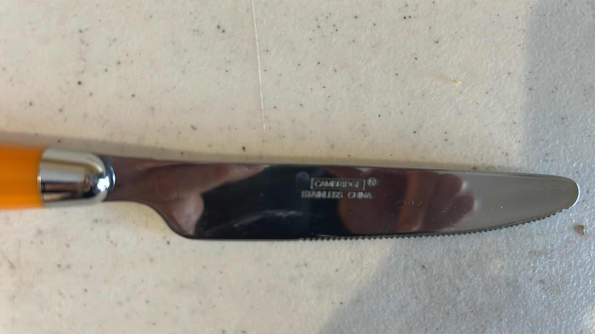 Photo 1 of CONTENTS OF DRAWER ORANGE HANDLE CAMBRIDGE FLATWARE