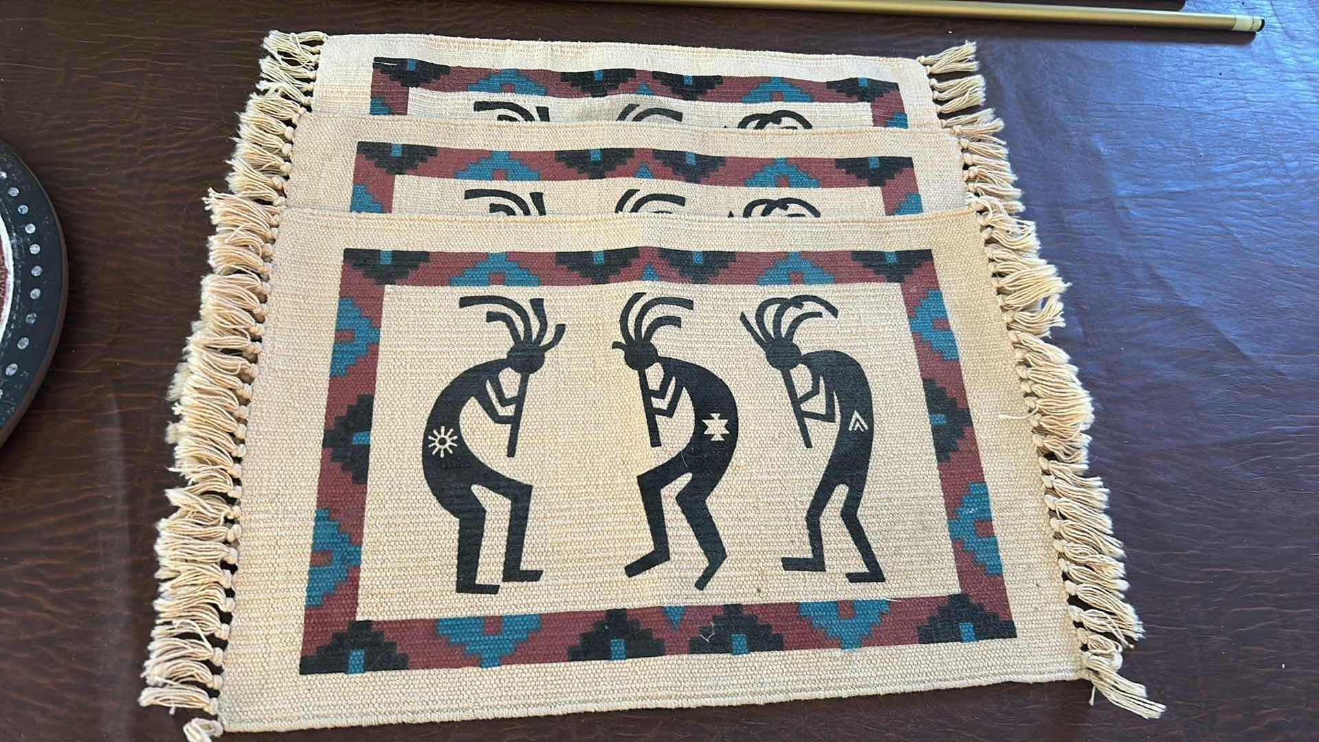 Photo 1 of Dll KOKOPELLI TAPESTRY 73"  TABLE RUNNER 3 PLACEMATS