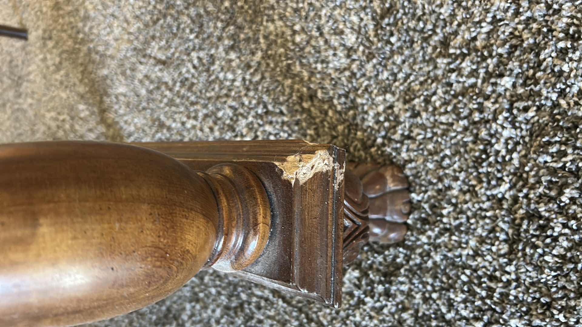 Photo 1 of LOUIS XIII STYLE WALNUT WRITING TABLE W LION HEAD RING PULLS 51" X 25" H 29"