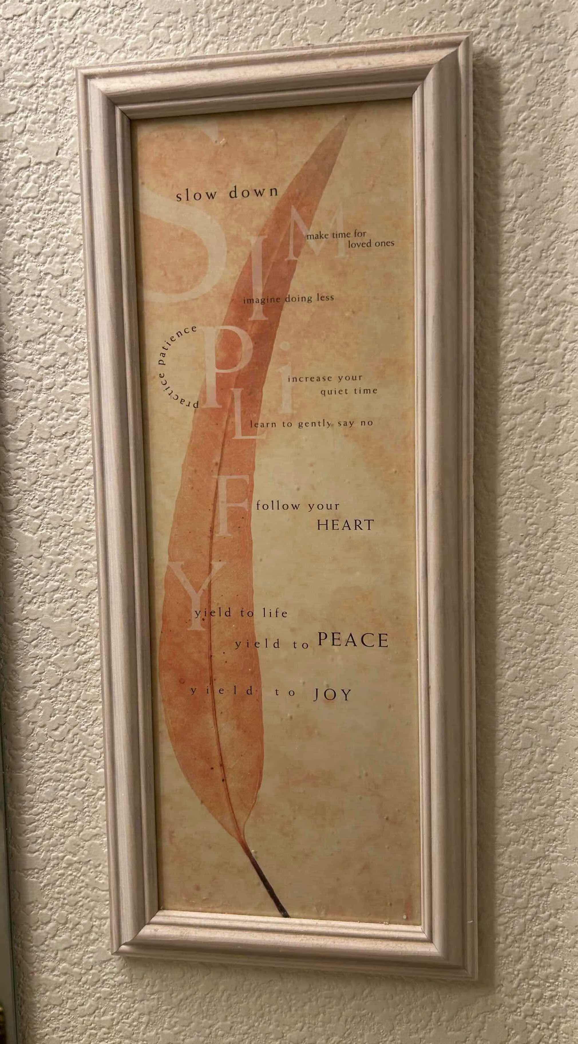 Photo 1 of 6- SMALL WALL ART