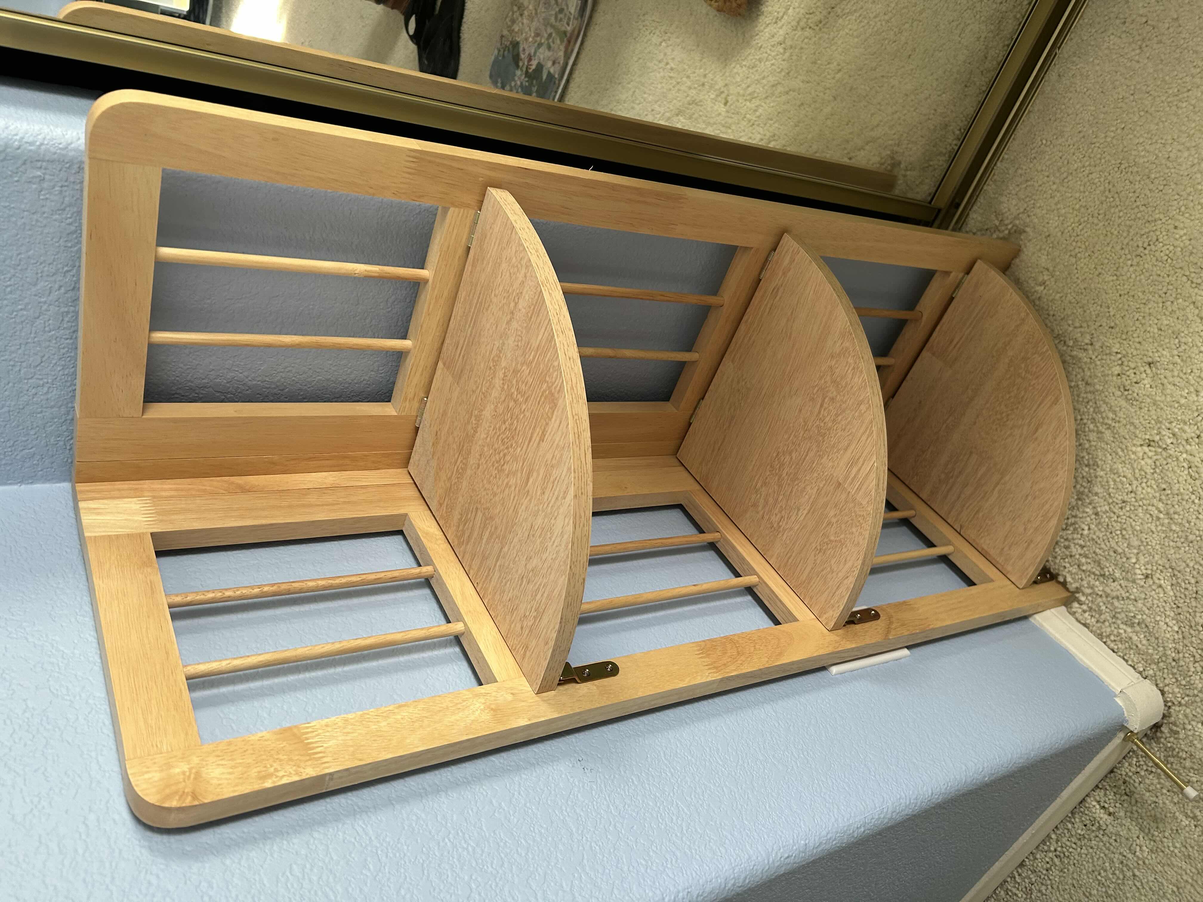 Photo 1 of 2- CORNER SHELF H 43" & BOOK SHELF 25" X 28"