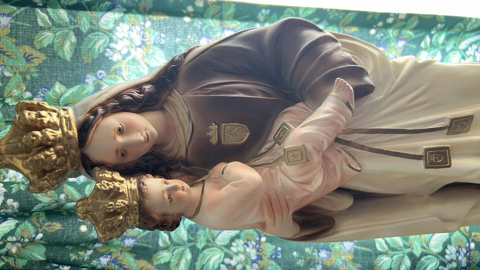 Photo 1 of RESIN STATUE OF OUR LADY OF MOUNT CARMEL H 27"