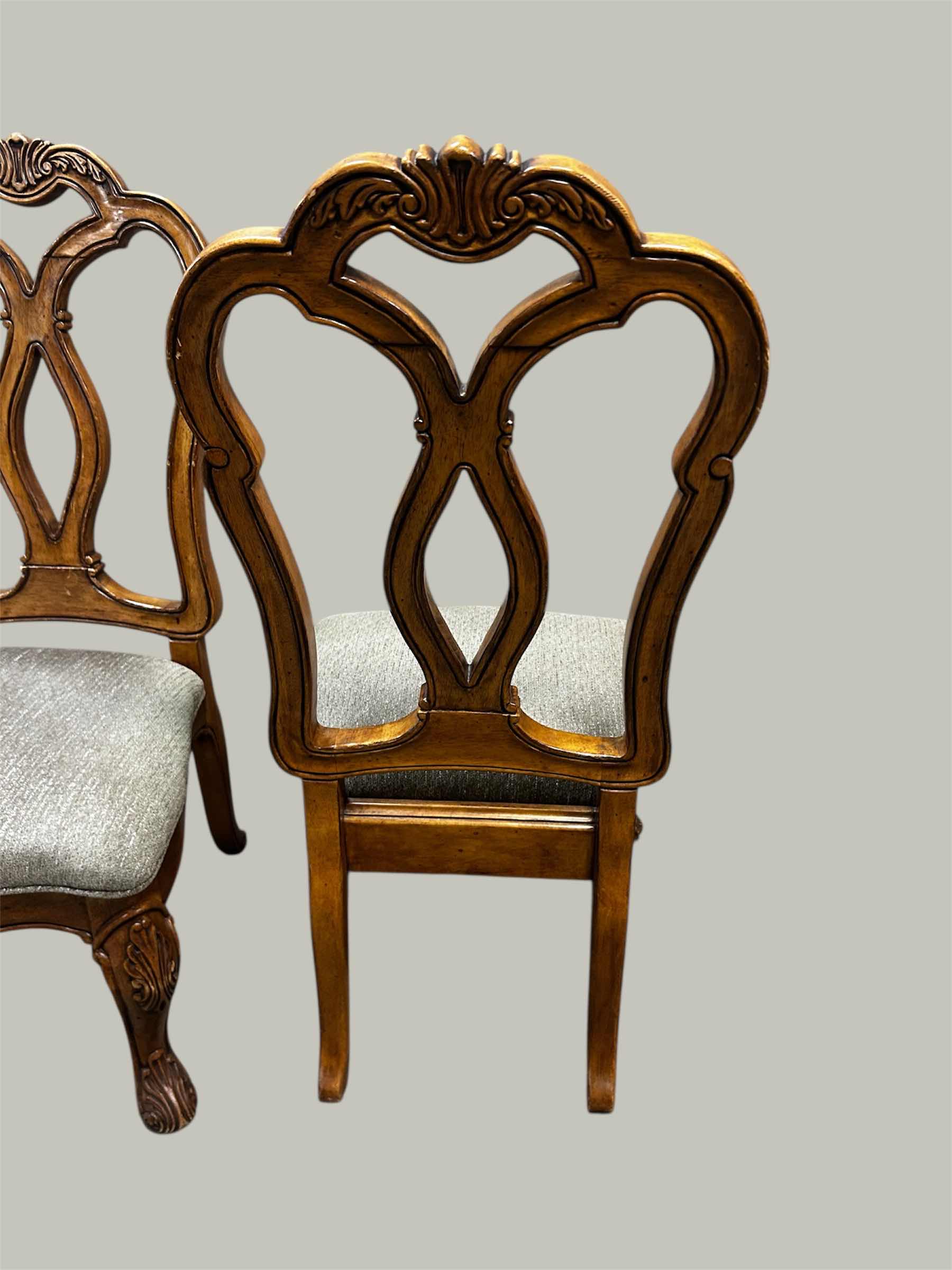 Photo 1 of 2- TRADITIONAL STYLE WOOD SIDE CHAIRS W UPHOLSTERED SEAT
