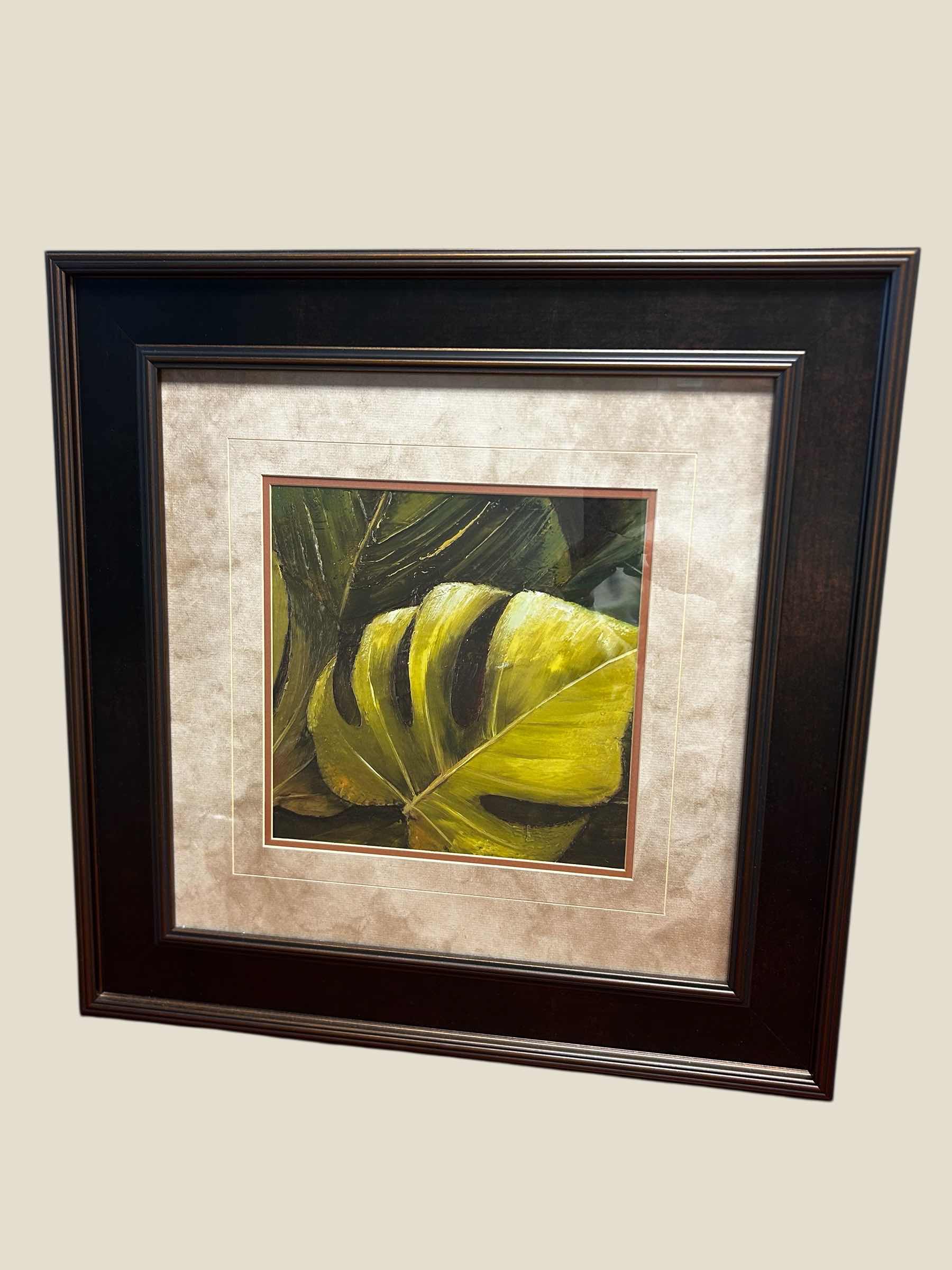 Photo 1 of FRAMED GREEN LEAF WALL ART 24" X 24"