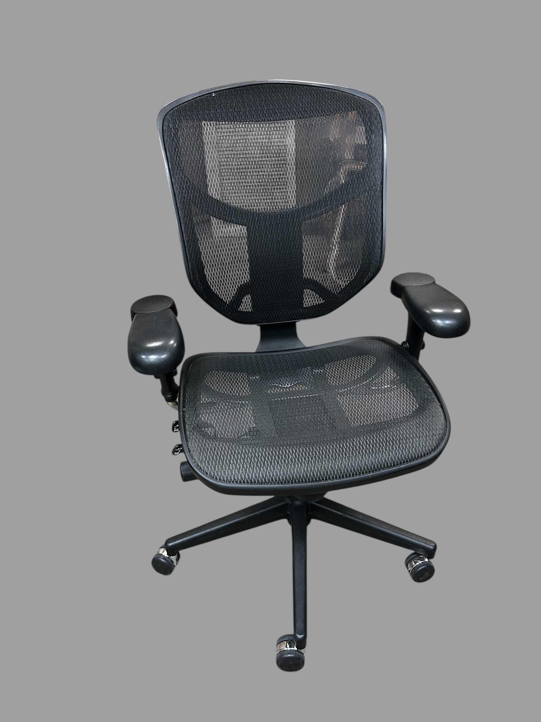 Photo 1 of BLACK SWIVEL ERGONOMIC MESH MID BACK OFFICE CHAIR
