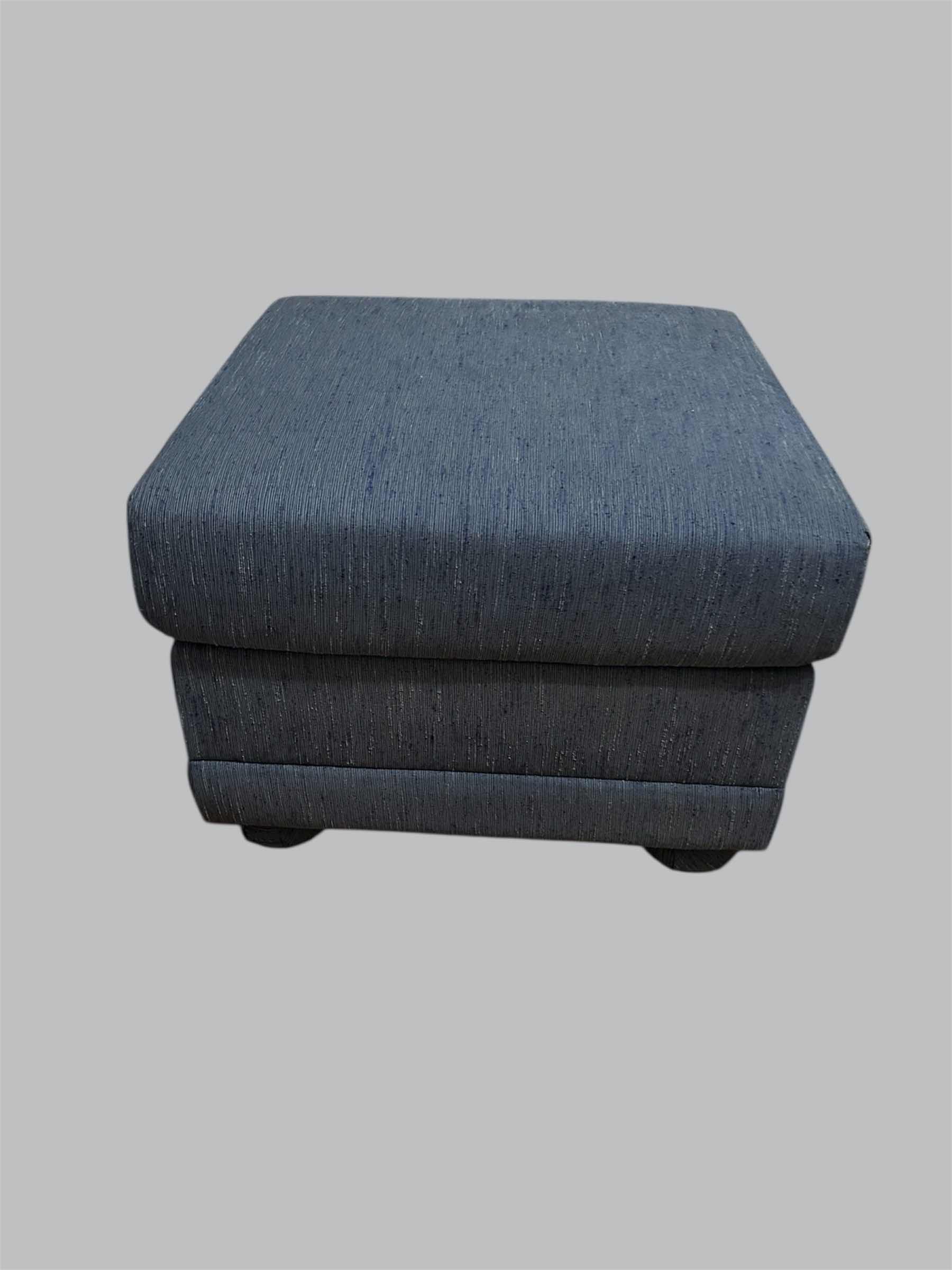 Photo 1 of BLUE FABRIC OTTOMAN 26" X 24" H 18"