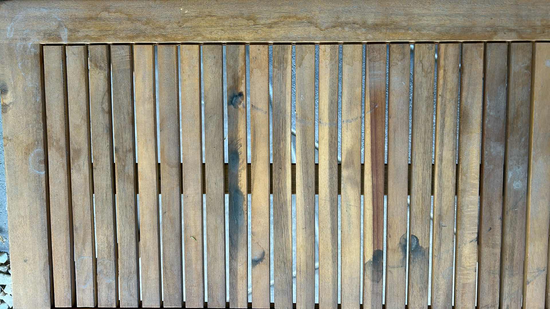 Photo 1 of WOODEN OUTDOOR TABLE 41" X 17" H 15"