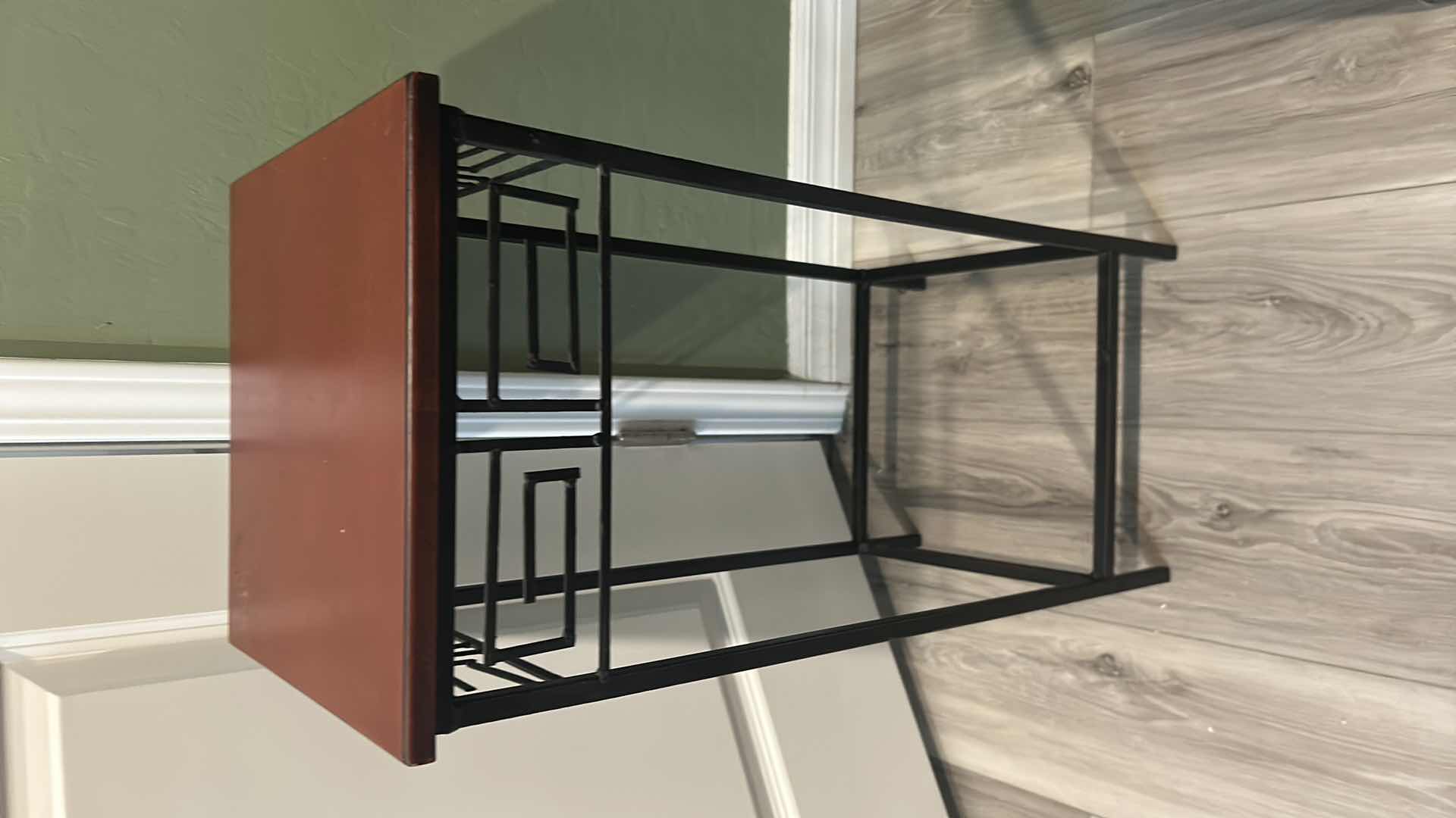 Photo 1 of BLACK METAL SQUARE PLANT STAND 13" X 12" H 27"