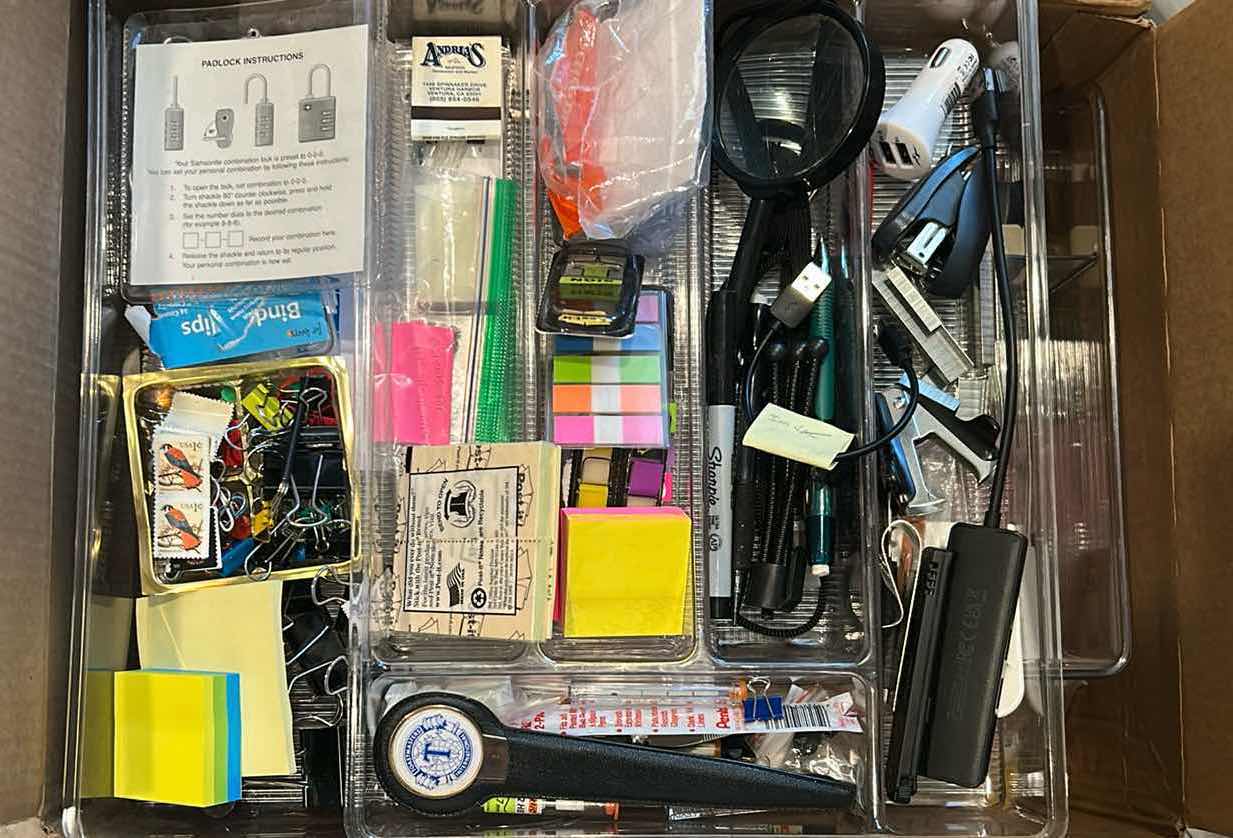 Photo 1 of CONTENTS OF BOX OFFICE SUPPLIES