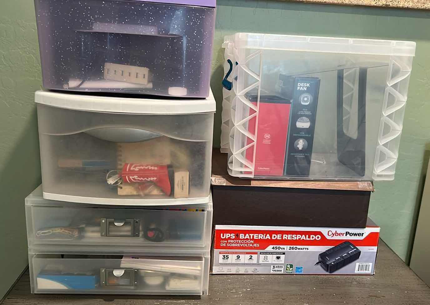 Photo 1 of CONTENTS OF SHELF ASSORTED CORDS MISC SUPPLIES