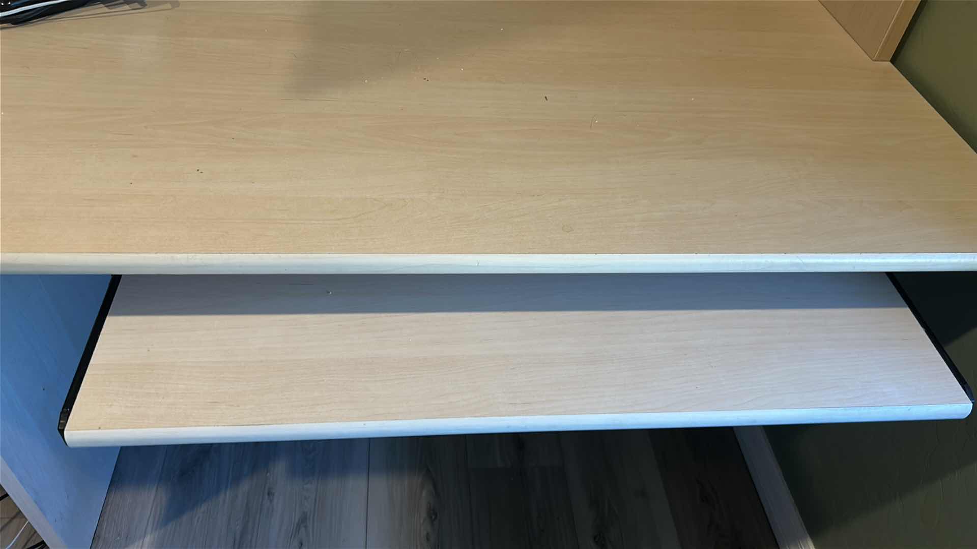 Photo 1 of MODULAR NATURAL OAK FINISH COMPUTER DESK 47" X 30" H 75"