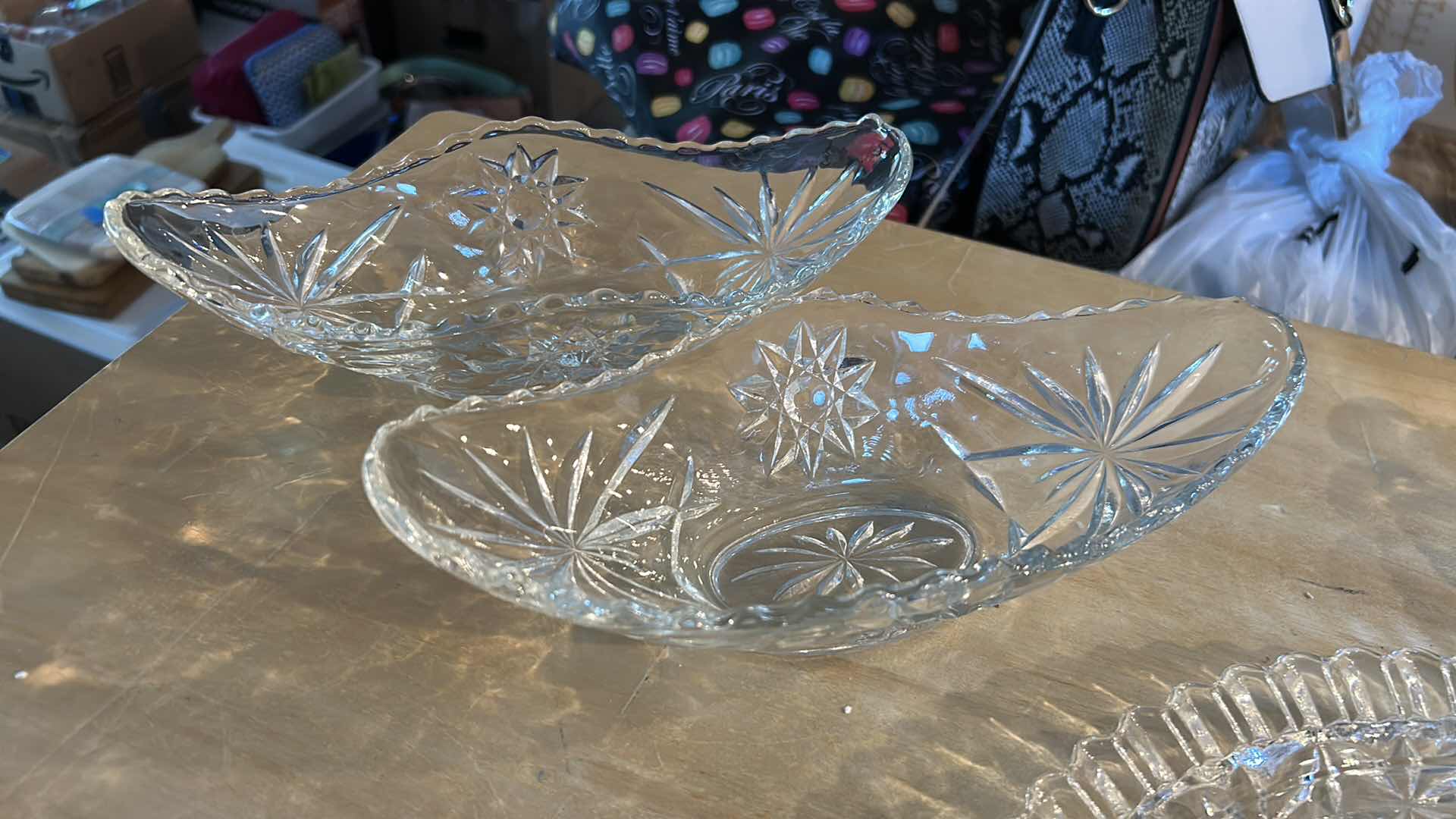Photo 1 of 6- DECORATIVE GLASS SERVING DISHES