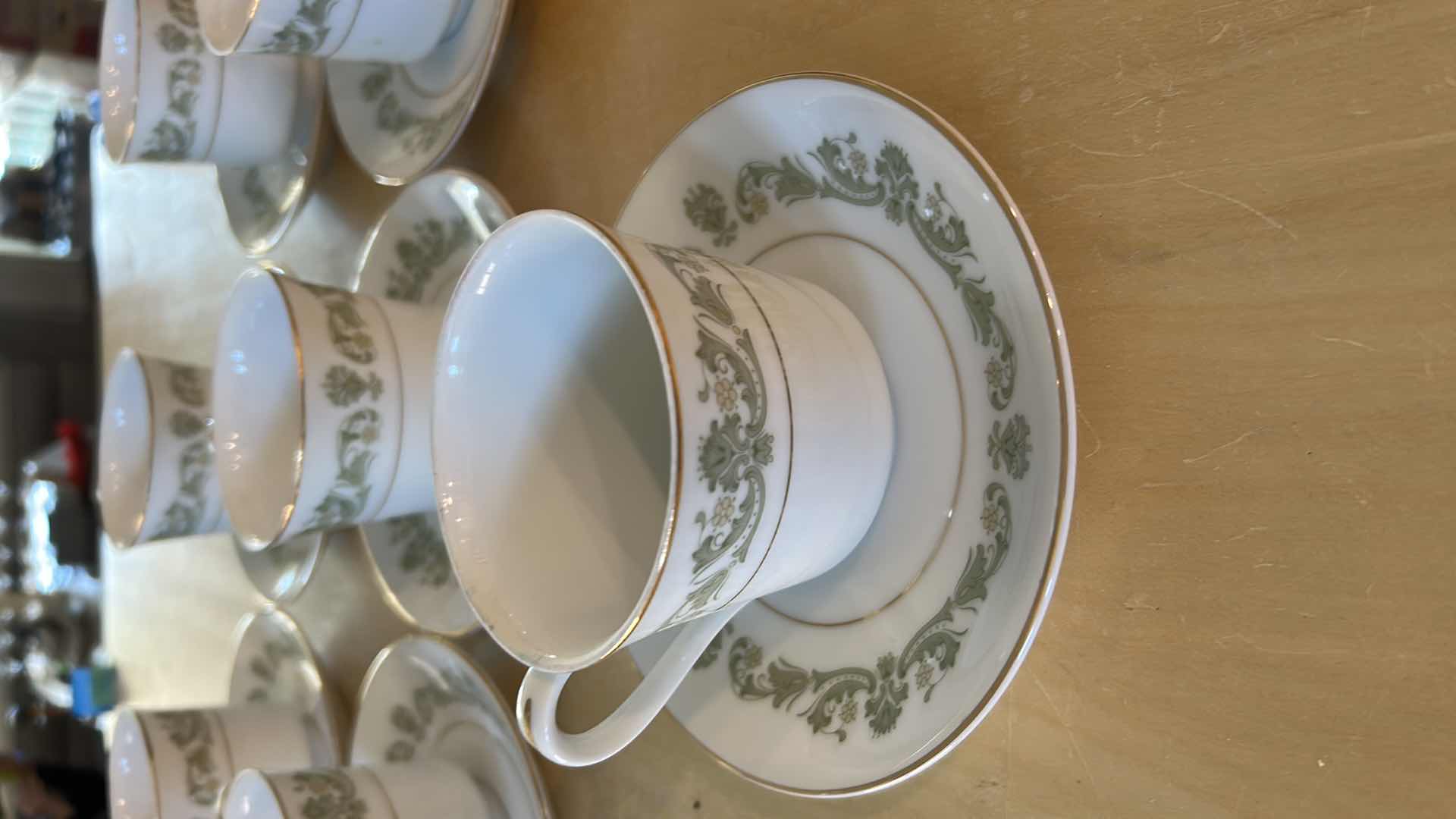 Photo 1 of 7-STYLE HOUSE CONTESSA FINE CHINA TEA CUPS SAUCERS