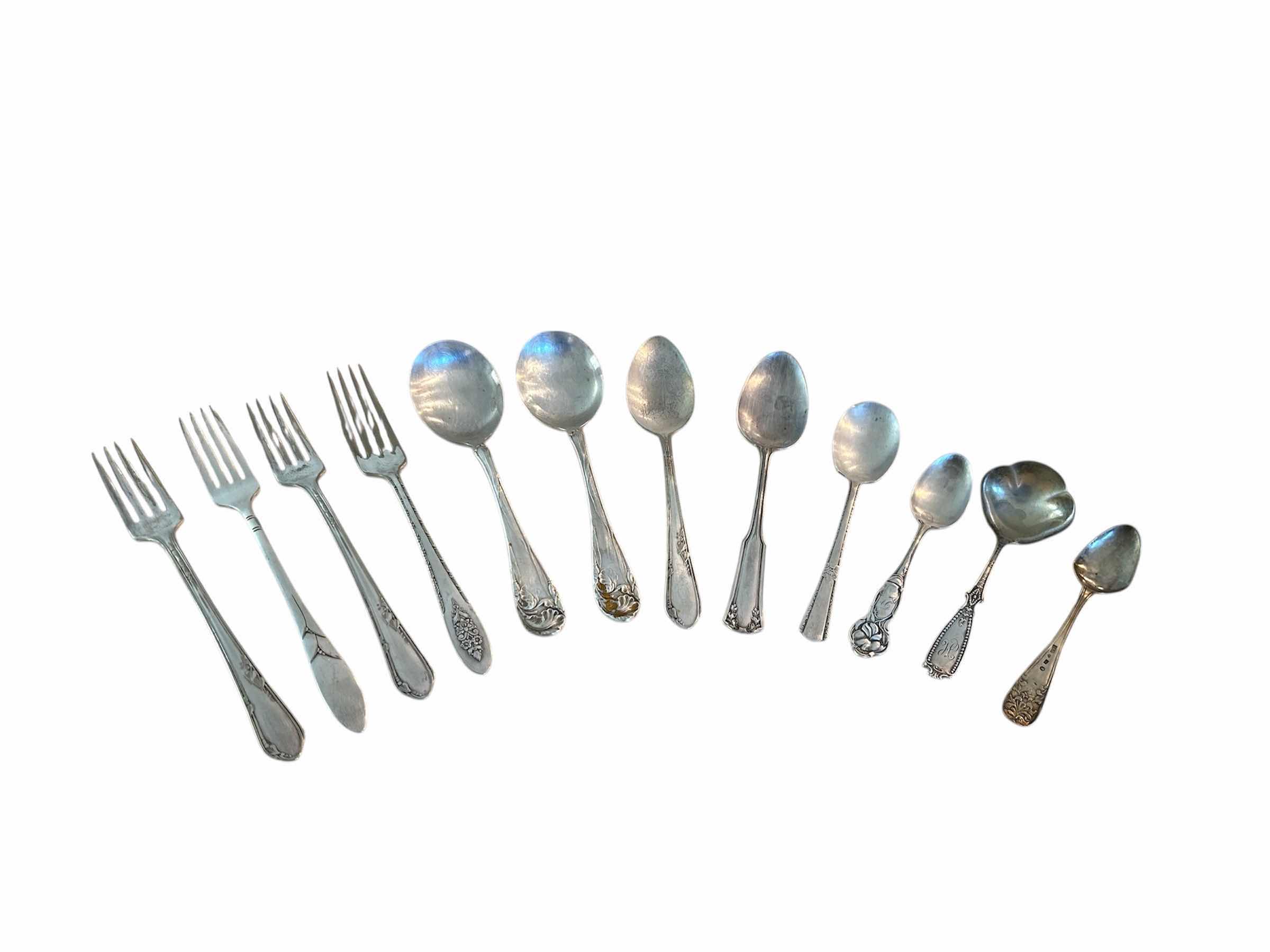 Photo 1 of 12- SILVERPLATED UTENSILS