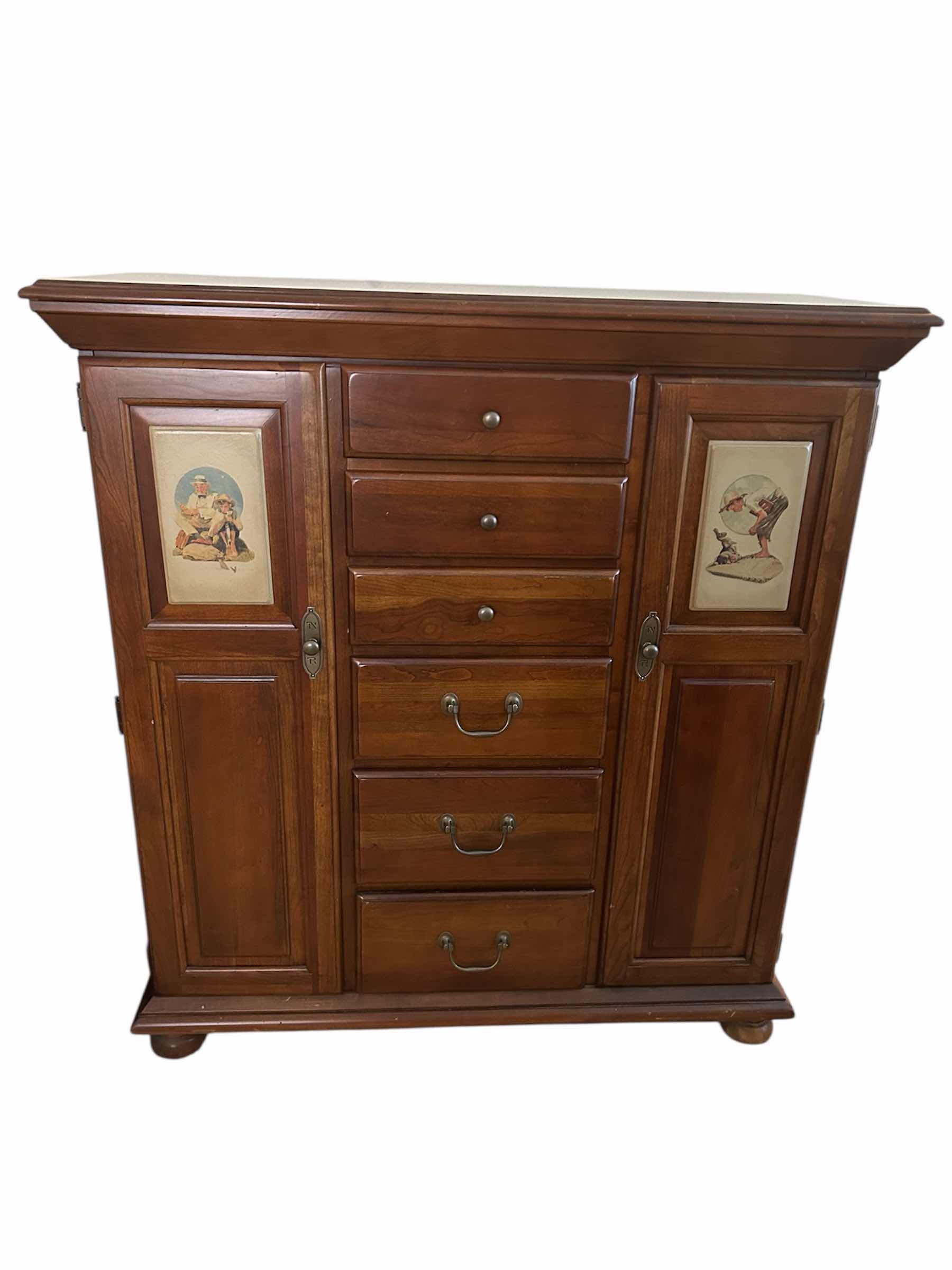 Photo 1 of NORMAN ROCKWELL COLLECTION ARMOIRE FROM STANLEY FURNITURE 
48" X 19" H 53"