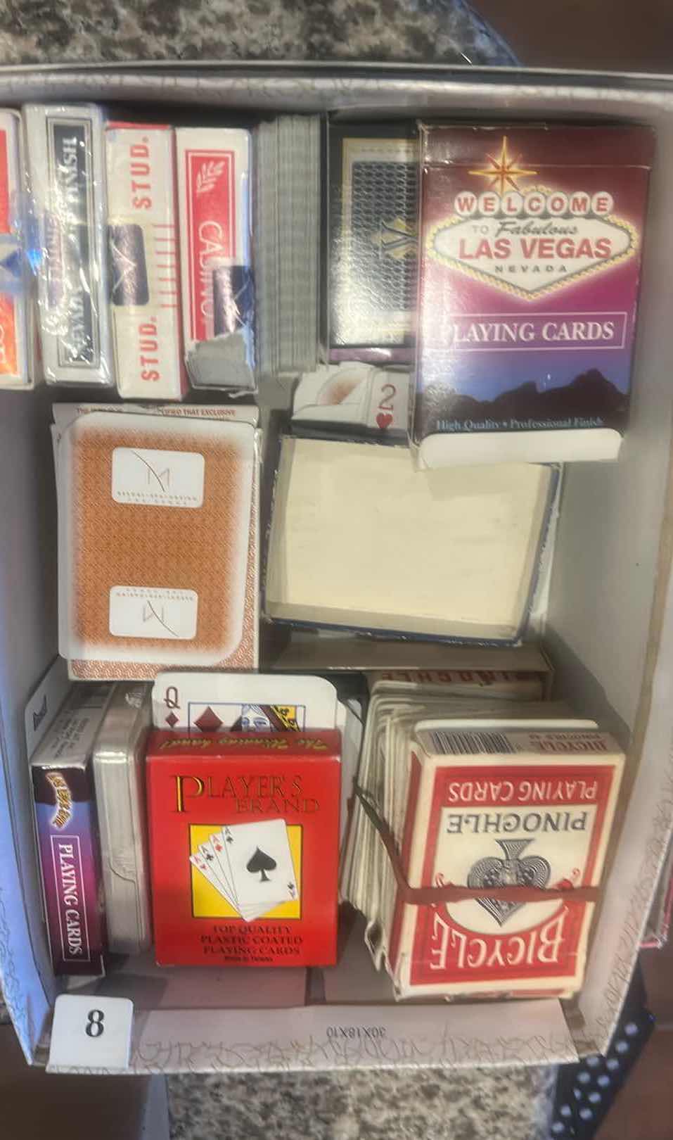 Photo 1 of BOX OF PLAYING CARDS