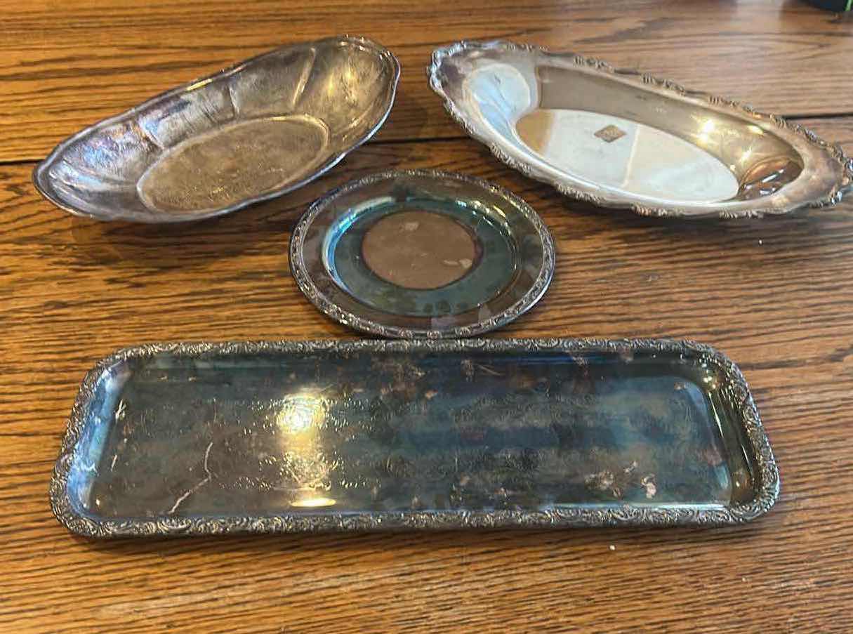 Photo 1 of 4- SILVER PLATED SERVING DISHES