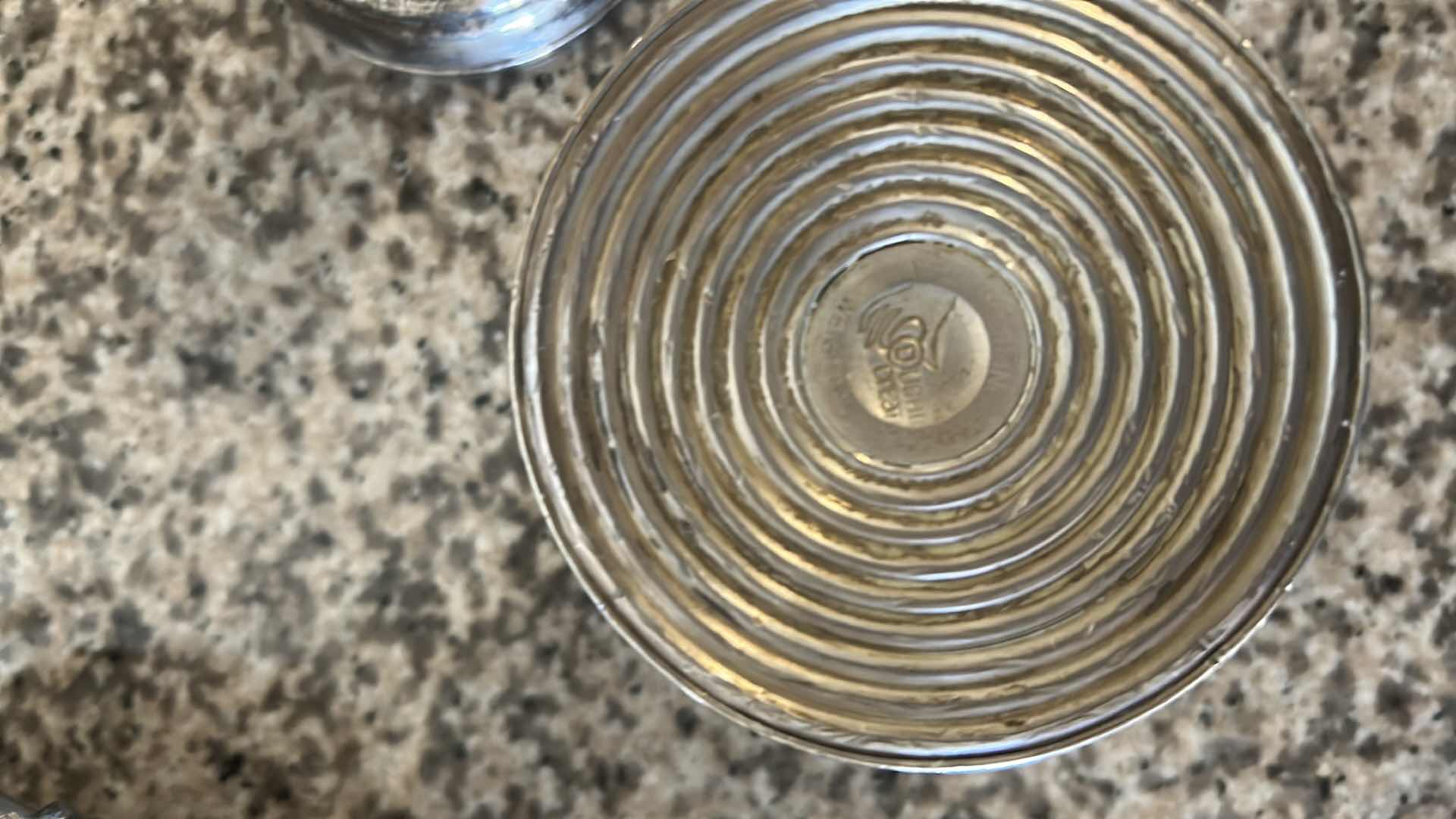 Photo 1 of 2- SILVER PLATED CANDLE HOLDER SALT PEPPER 4"