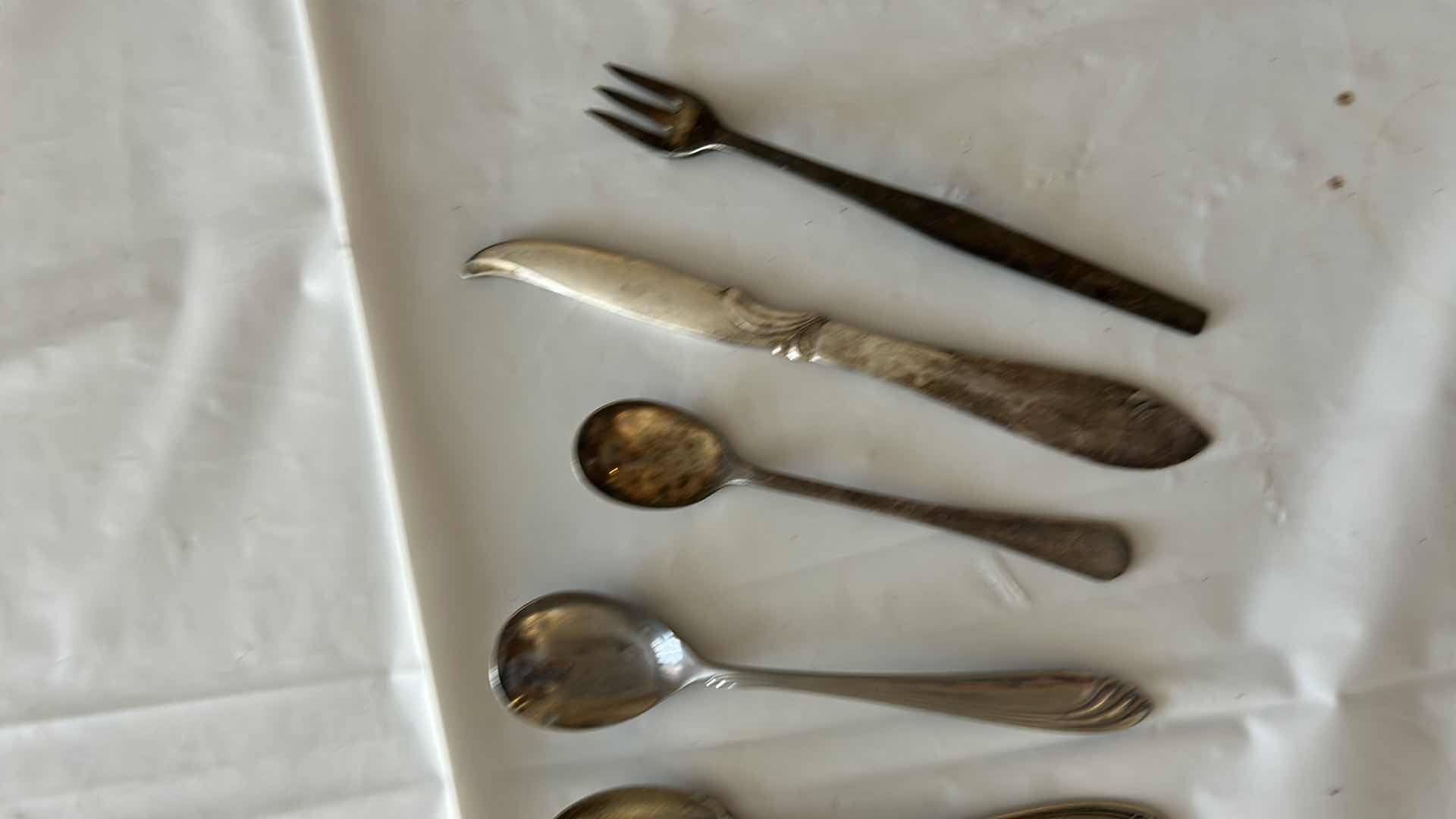 Photo 1 of 11- SILVER PLATED SPOONS