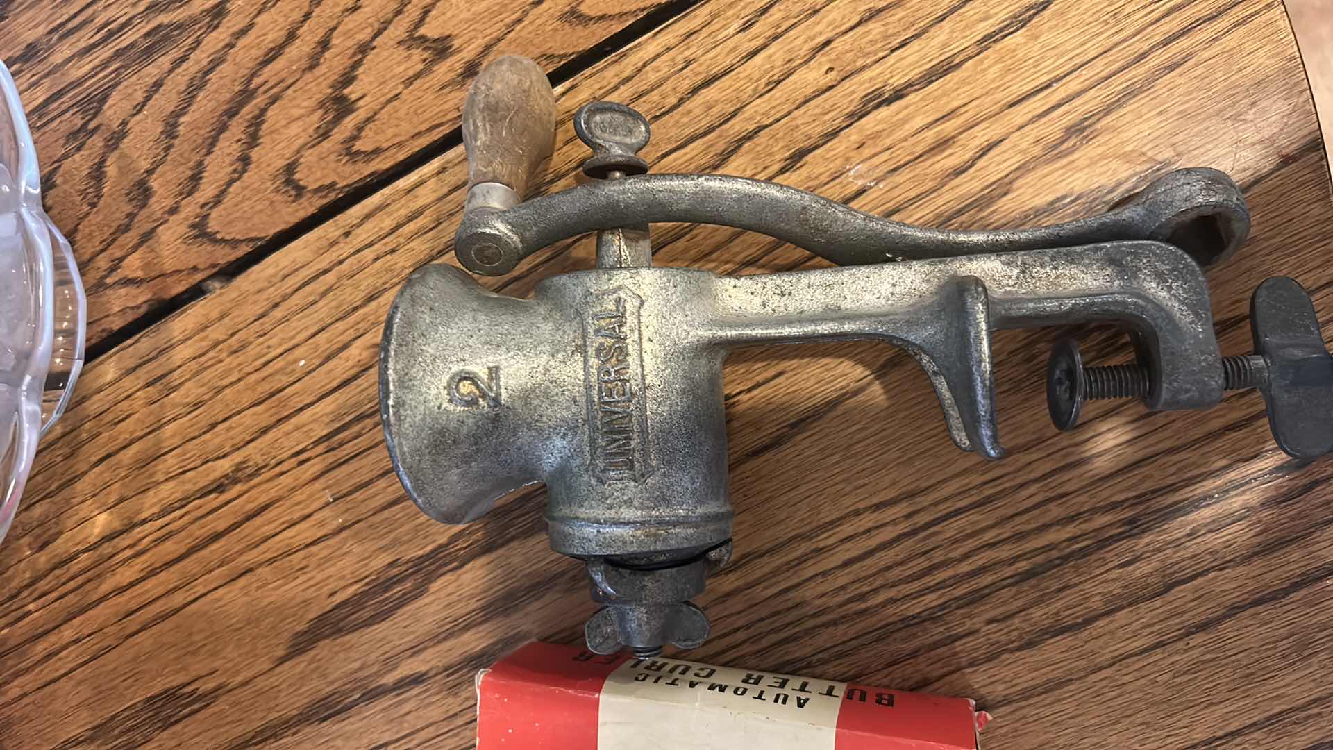 Photo 1 of BUTTER CURLER AND VINTAGE UNIVERSAL NO 2 CAST IRON FOOD CHOPPER