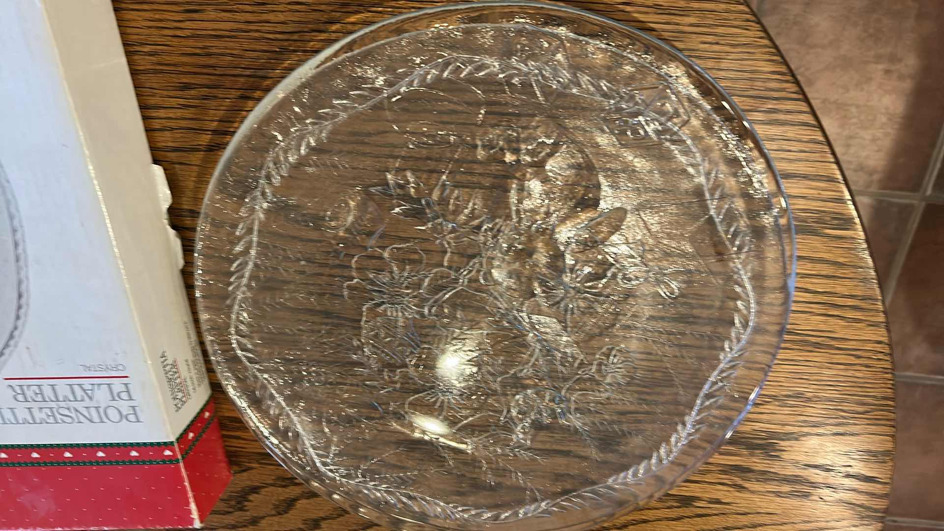 Photo 1 of 3- HOLIDAY GLASS PLATTERS BOWL