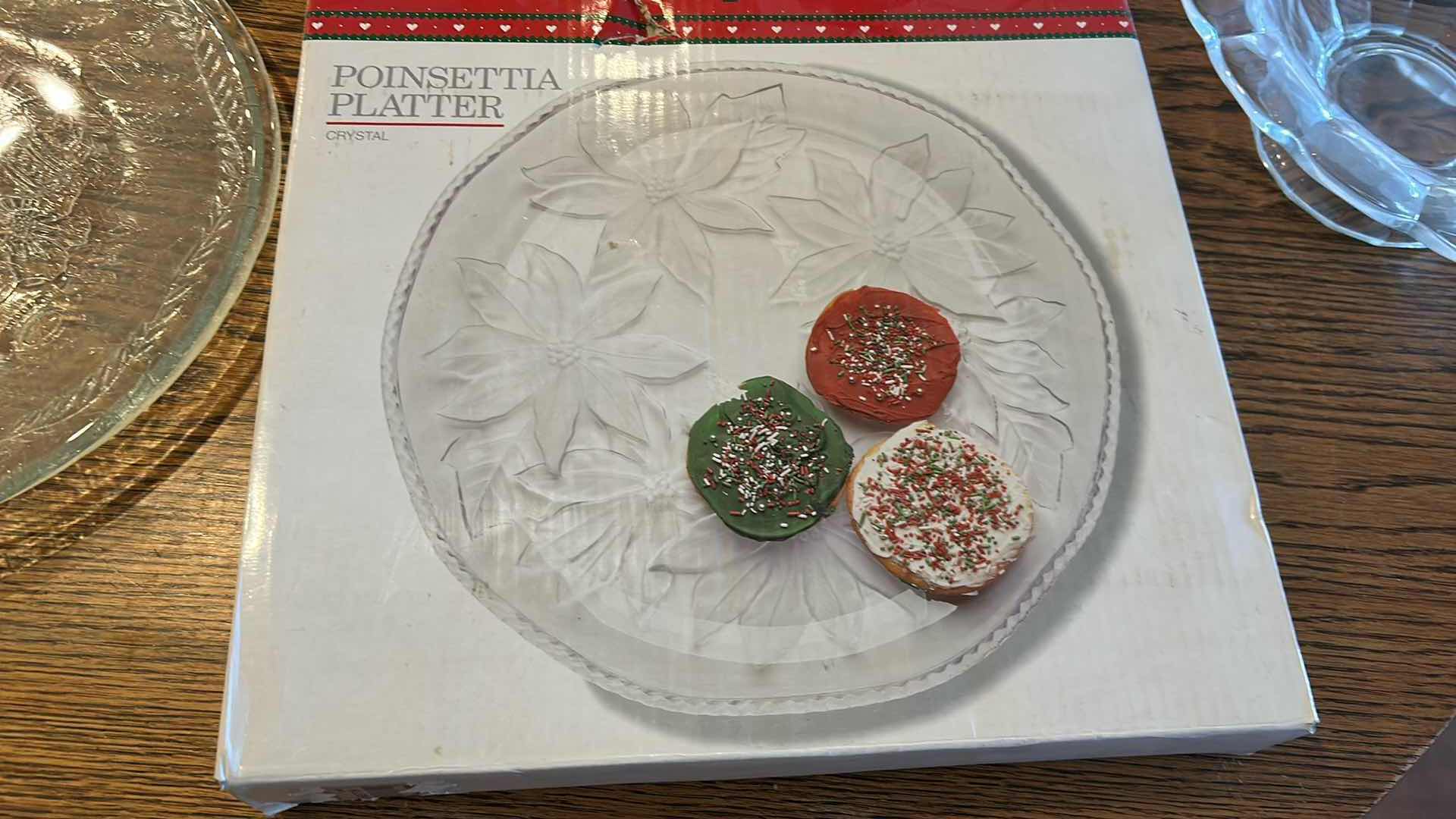 Photo 1 of 3- HOLIDAY GLASS PLATTERS BOWL