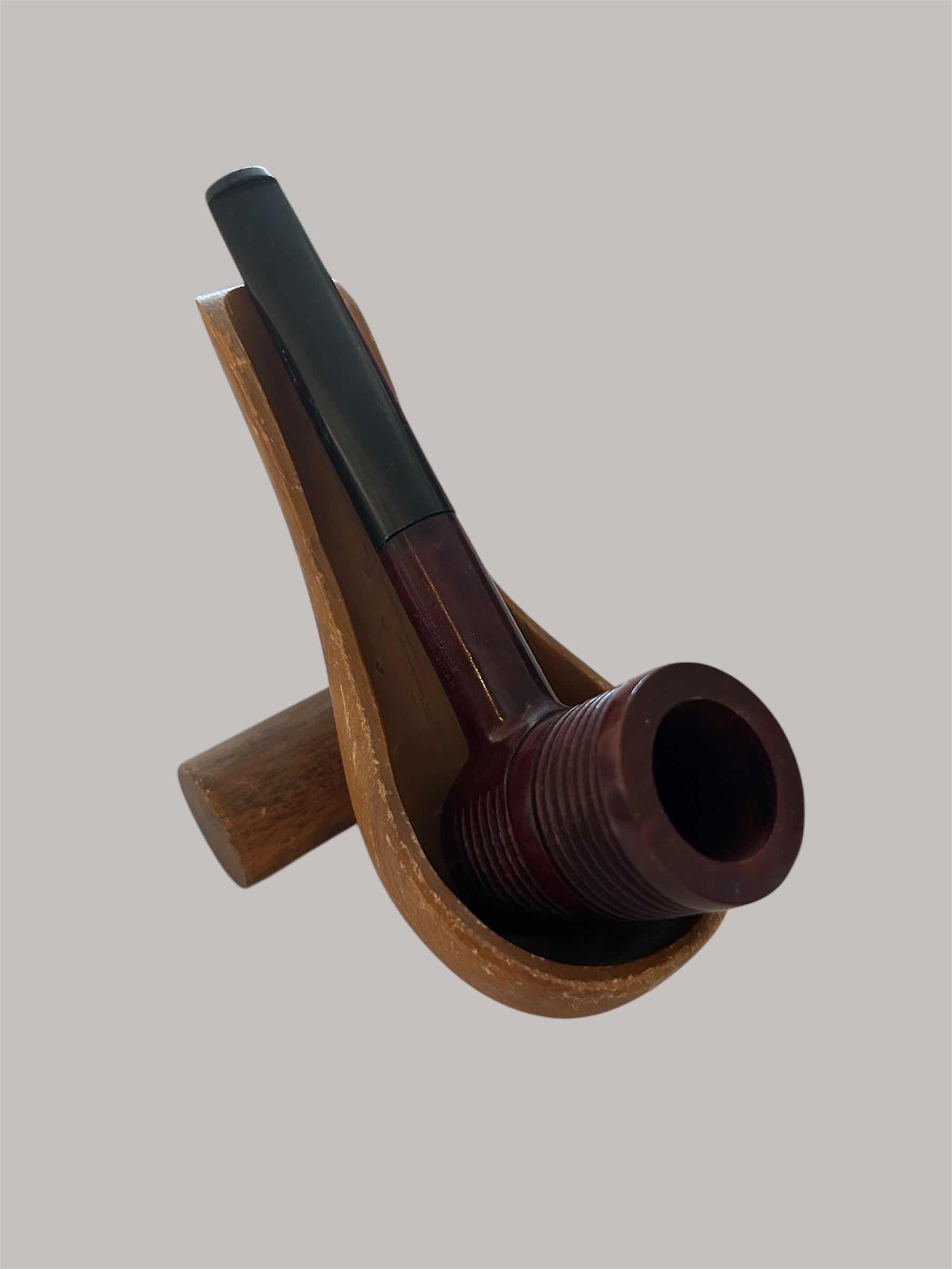 Photo 1 of BENT BULLDOG TOBACCO PIPE AND HOLDER