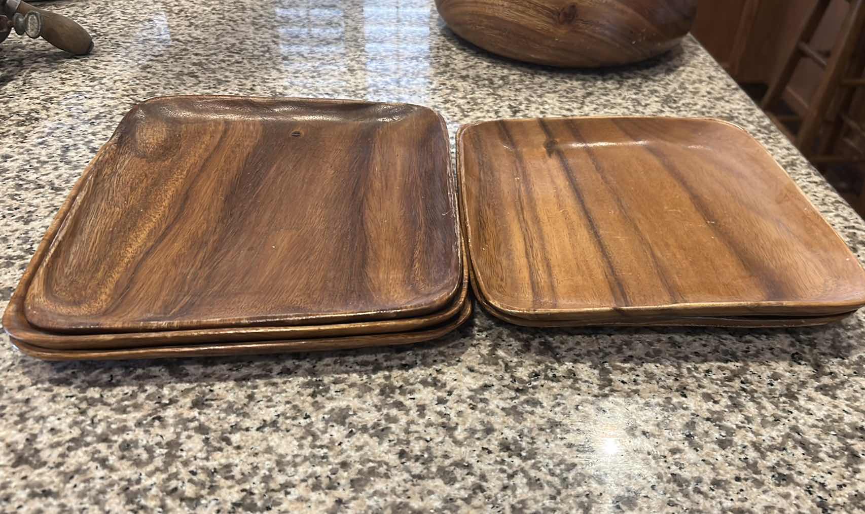 Photo 1 of 6- TEAK WOOD  SALAD SET