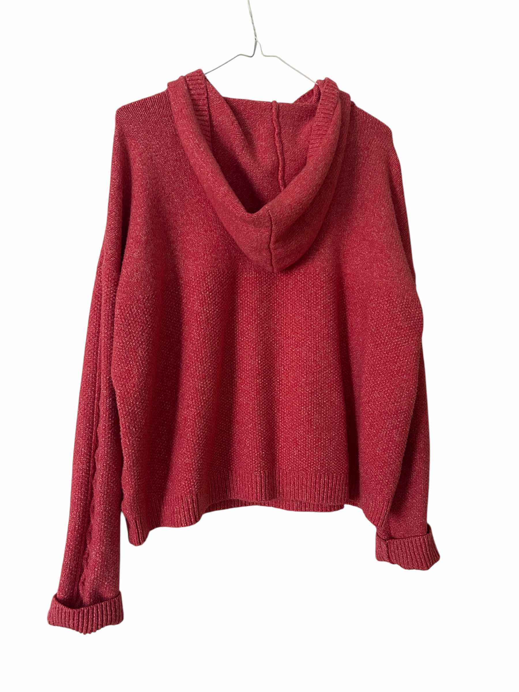 Photo 1 of CABI SIDEKICK HOODIE PINK FROST FEATURES FUZZY KNIT TEXTURE KANGAROO POCKET SZ L