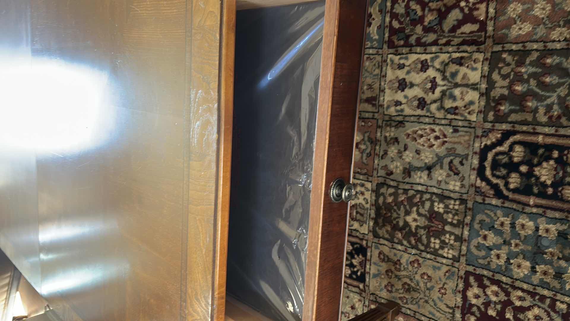 Photo 1 of ETHAN ALLEN GOODWIN DINING TABLE FROM TOWN HOUSE COLLECTION FLUTED LEGS SINGLE DRAWERS AT EACH END CHAIRS SOLD SEPARATELY 95" X 45"