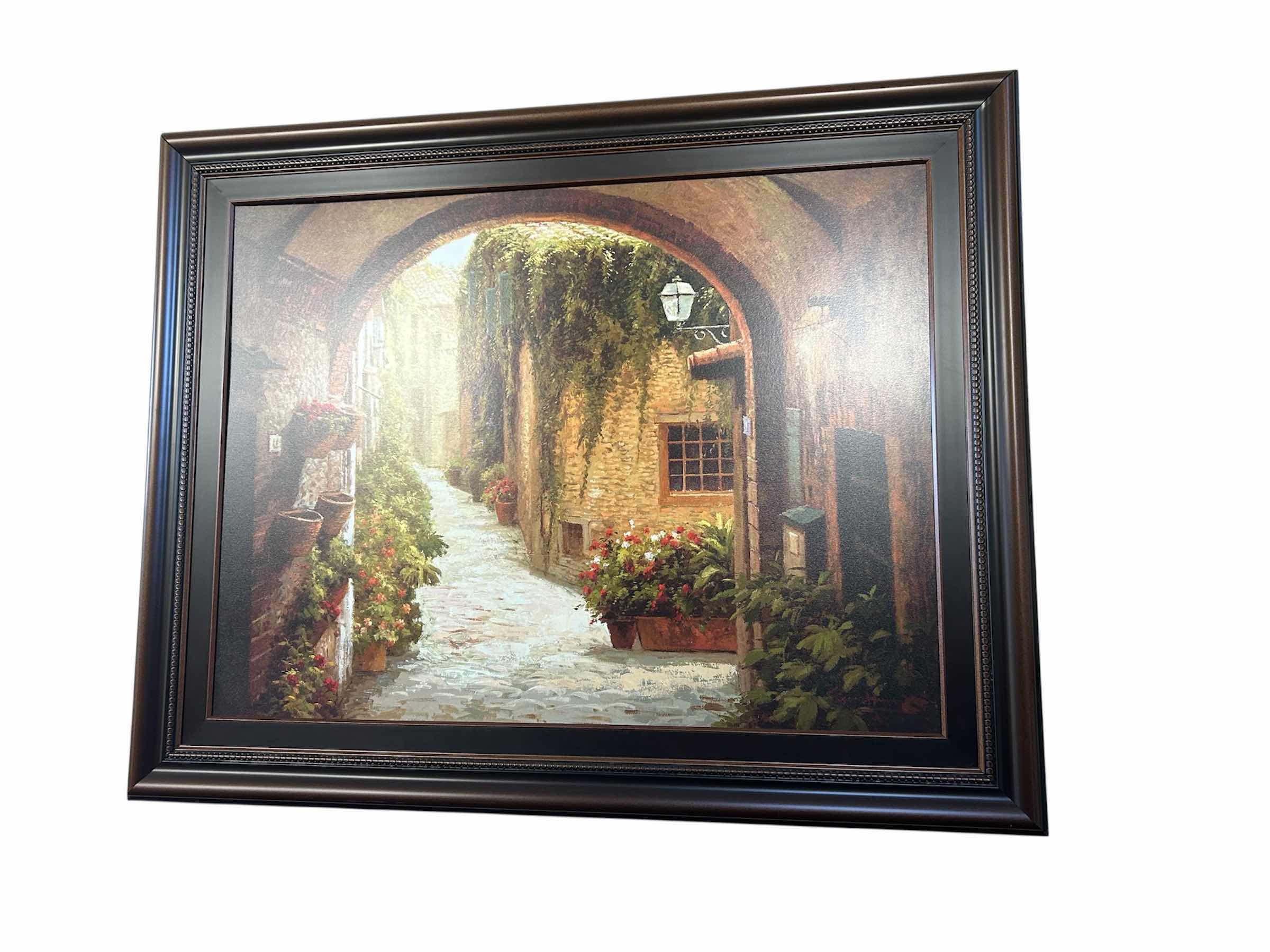 Photo 1 of FRAMED ART PRINT "ITALIANO VILLAGIO II" 58" X 45"