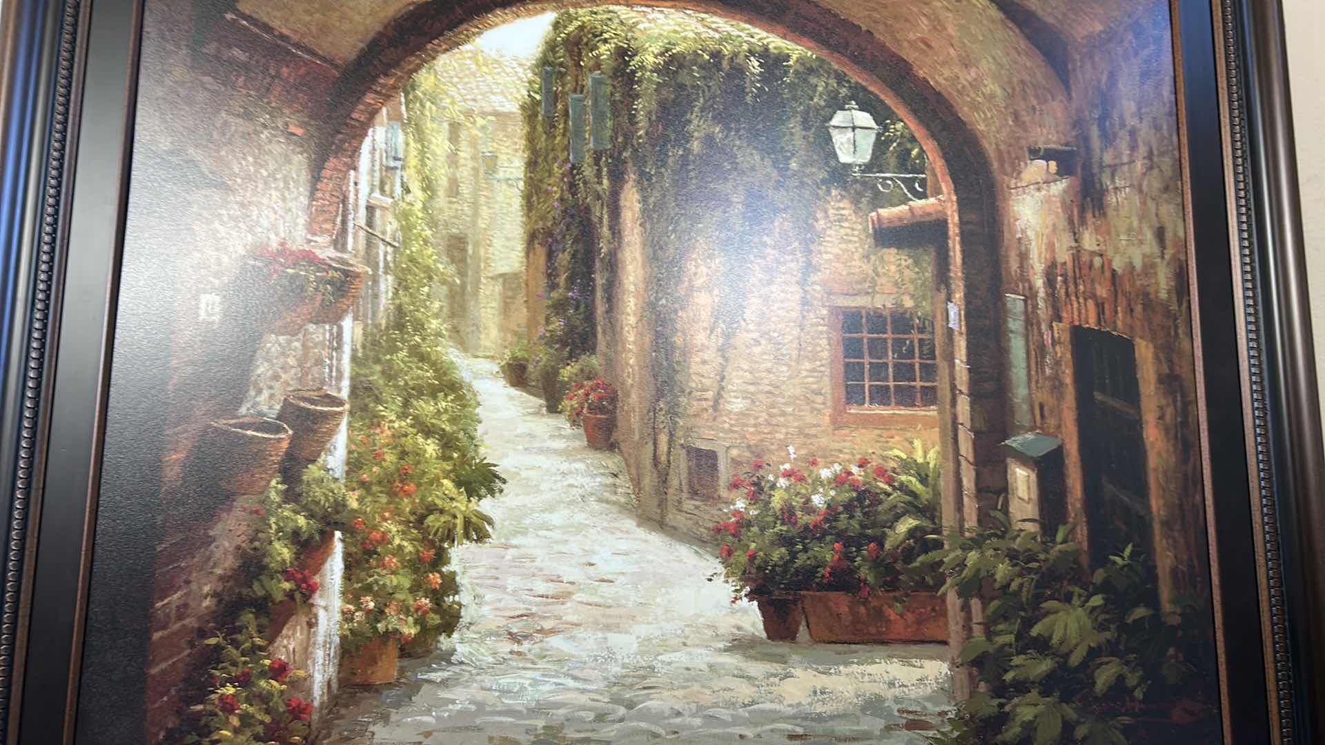 Photo 1 of FRAMED ART PRINT "ITALIANO VILLAGIO II" 58" X 45"