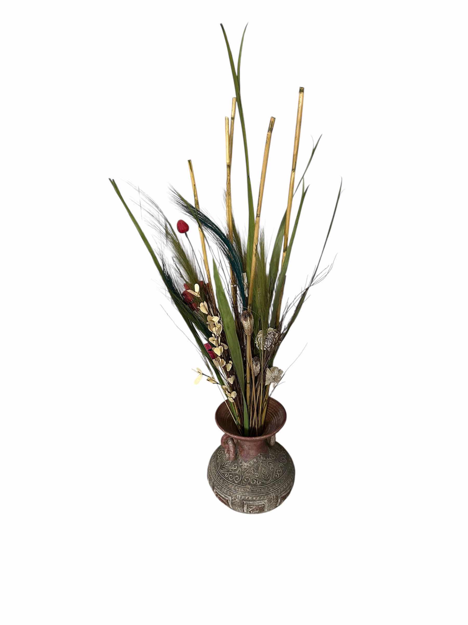 Photo 1 of CERAMIC VASE W FAUX ARRANGEMENT H 56"