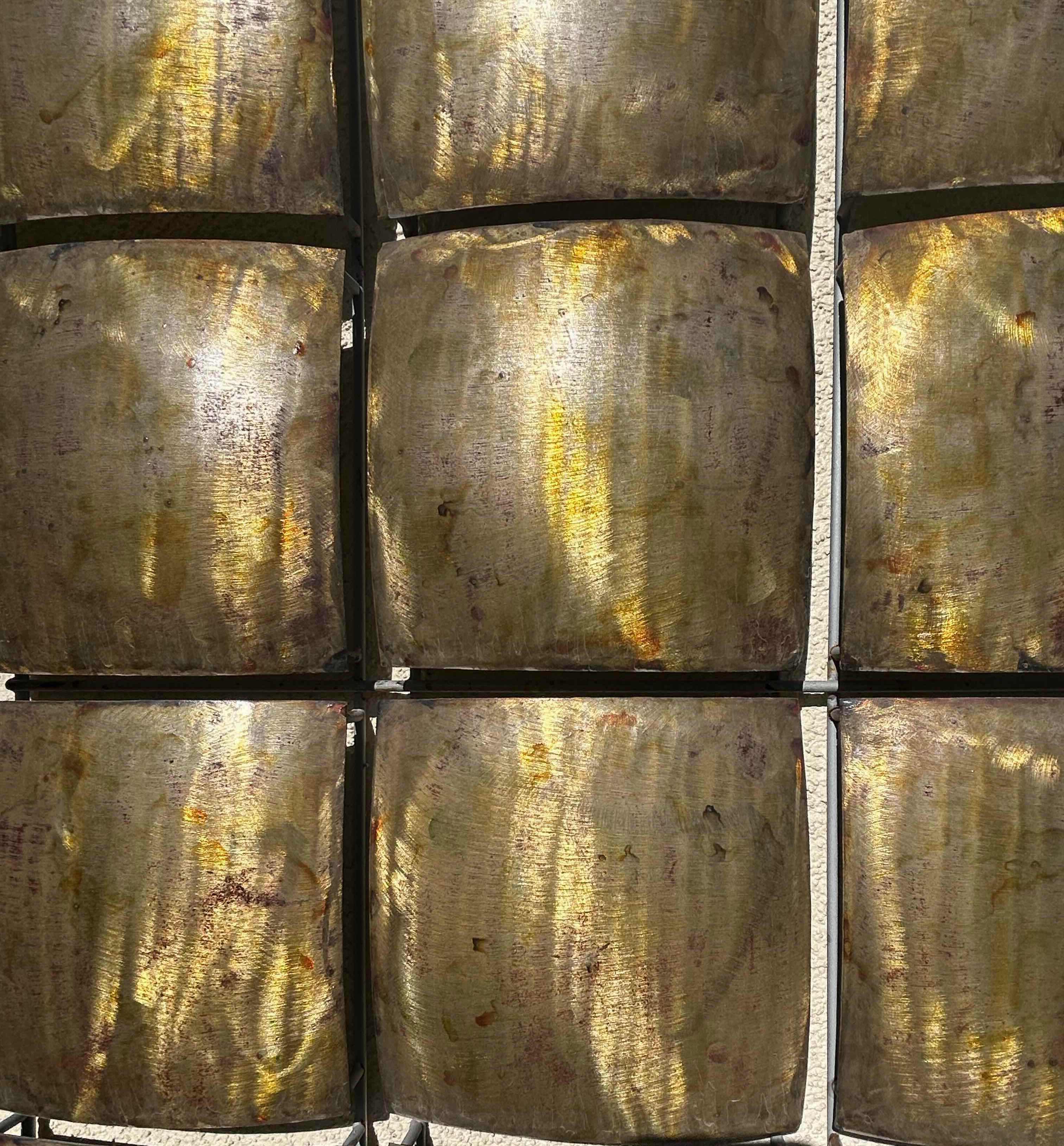 Photo 1 of METAL WALL ART GRID SCULPTURE 24" X 30"