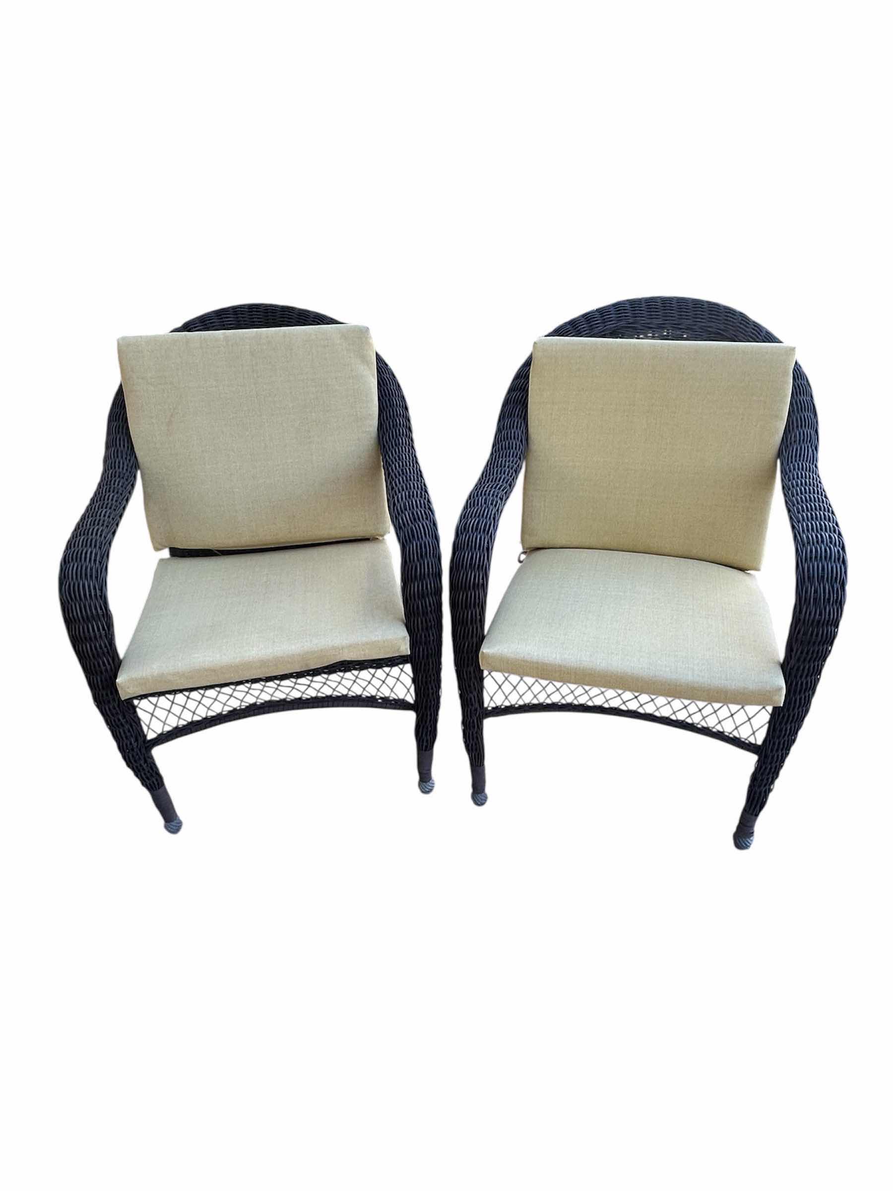 Photo 1 of 2- RESIN WICKER OUTDOOR CHAIRS