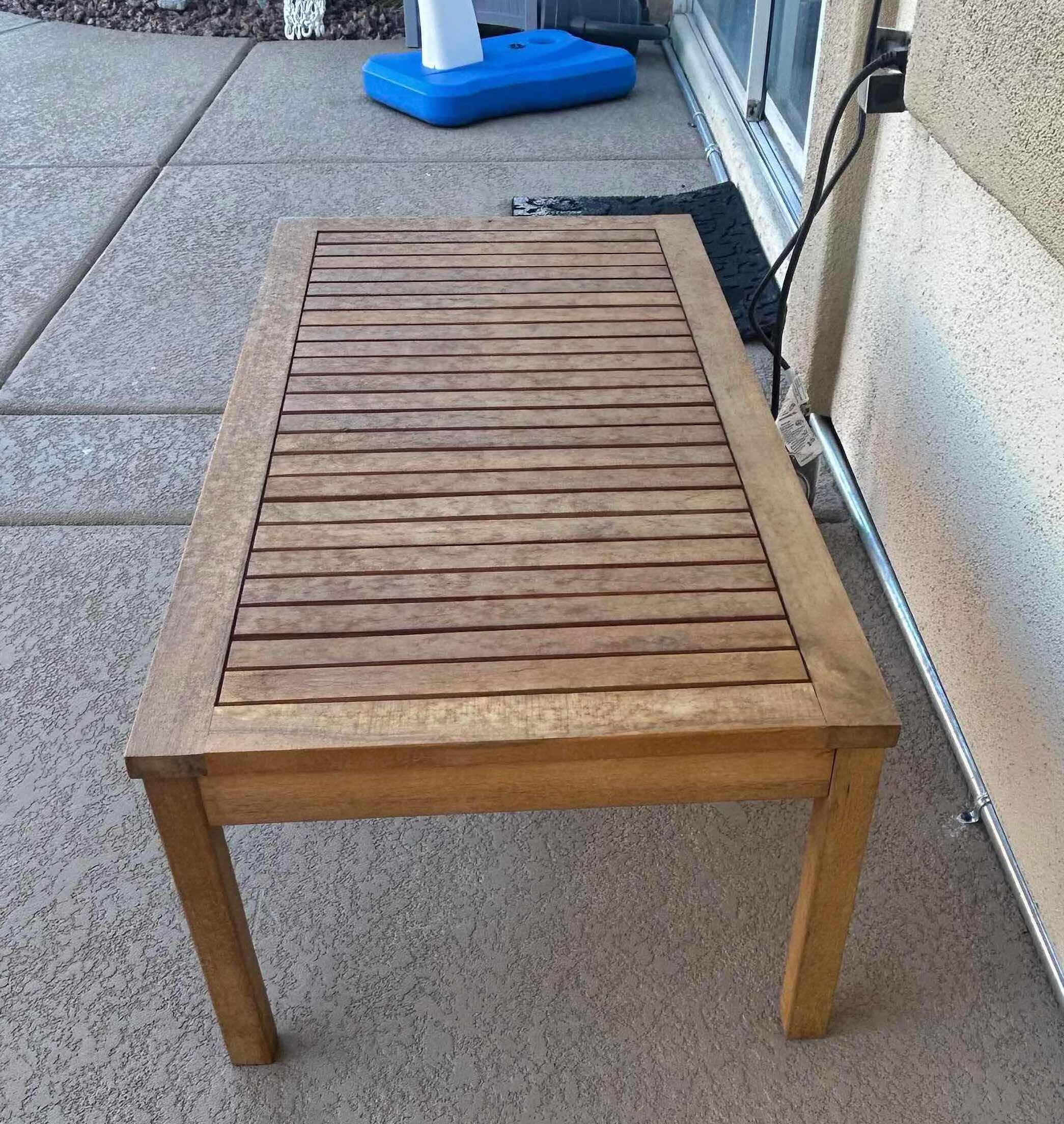 Photo 1 of ACACIA RECTANGULAR OUTDOOR COFFEE TABLE 39" X 19" H 13"