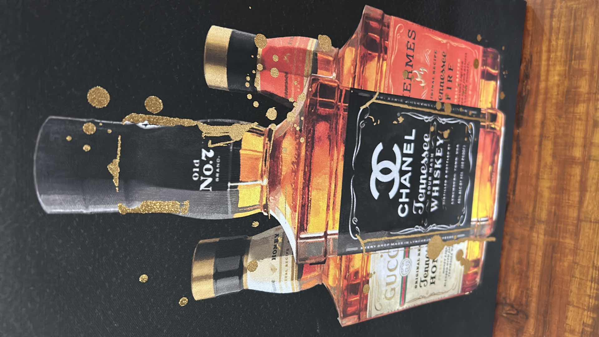 Photo 1 of FASHION WHISKEY NOIR CANVAS WALL ART 16" X 21"