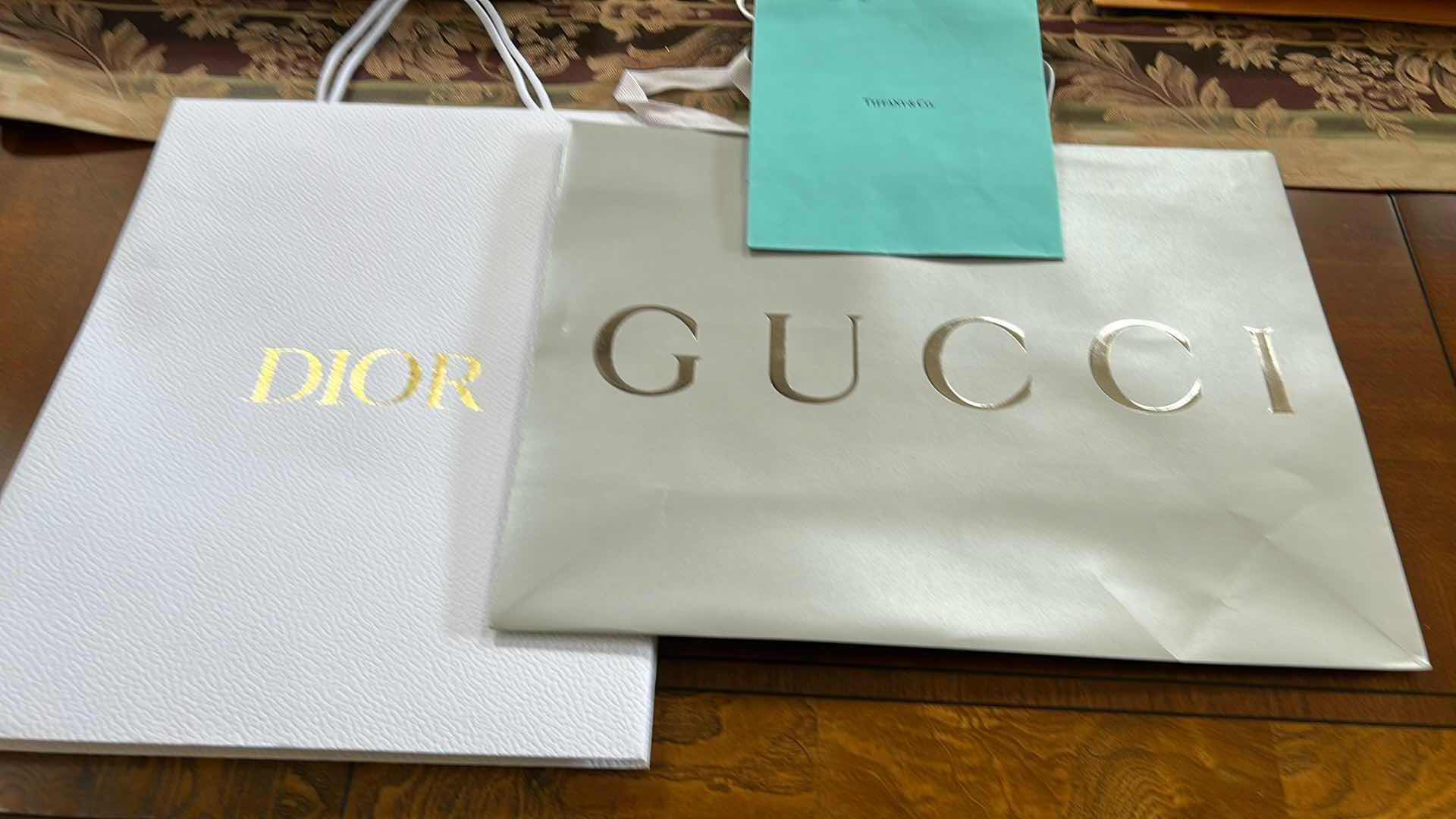 Photo 1 of AUTHENTIC DIOR GUCCI TIFFANY SHOPPING BAG